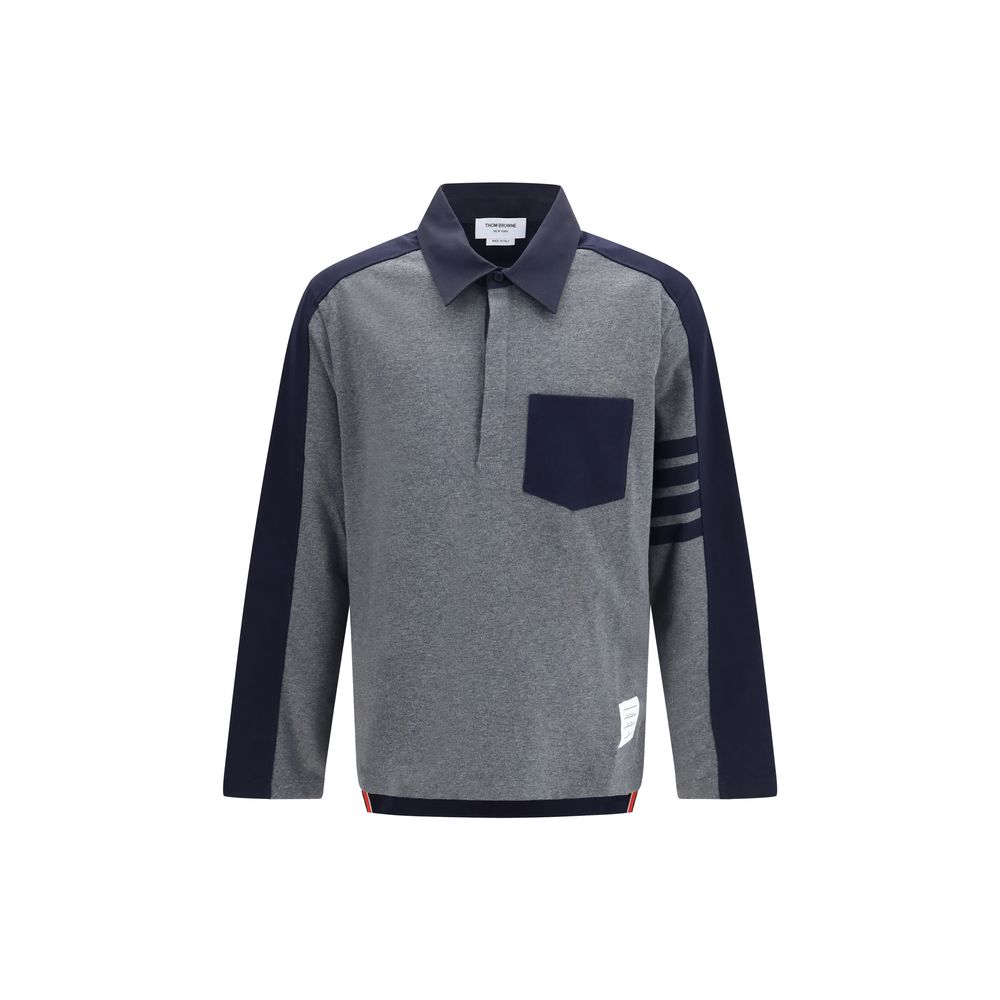 Thom Browne Gray Cotton Polo Men's Shirt