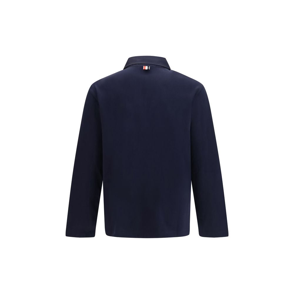 Thom Browne Gray Cotton Polo Men's Shirt