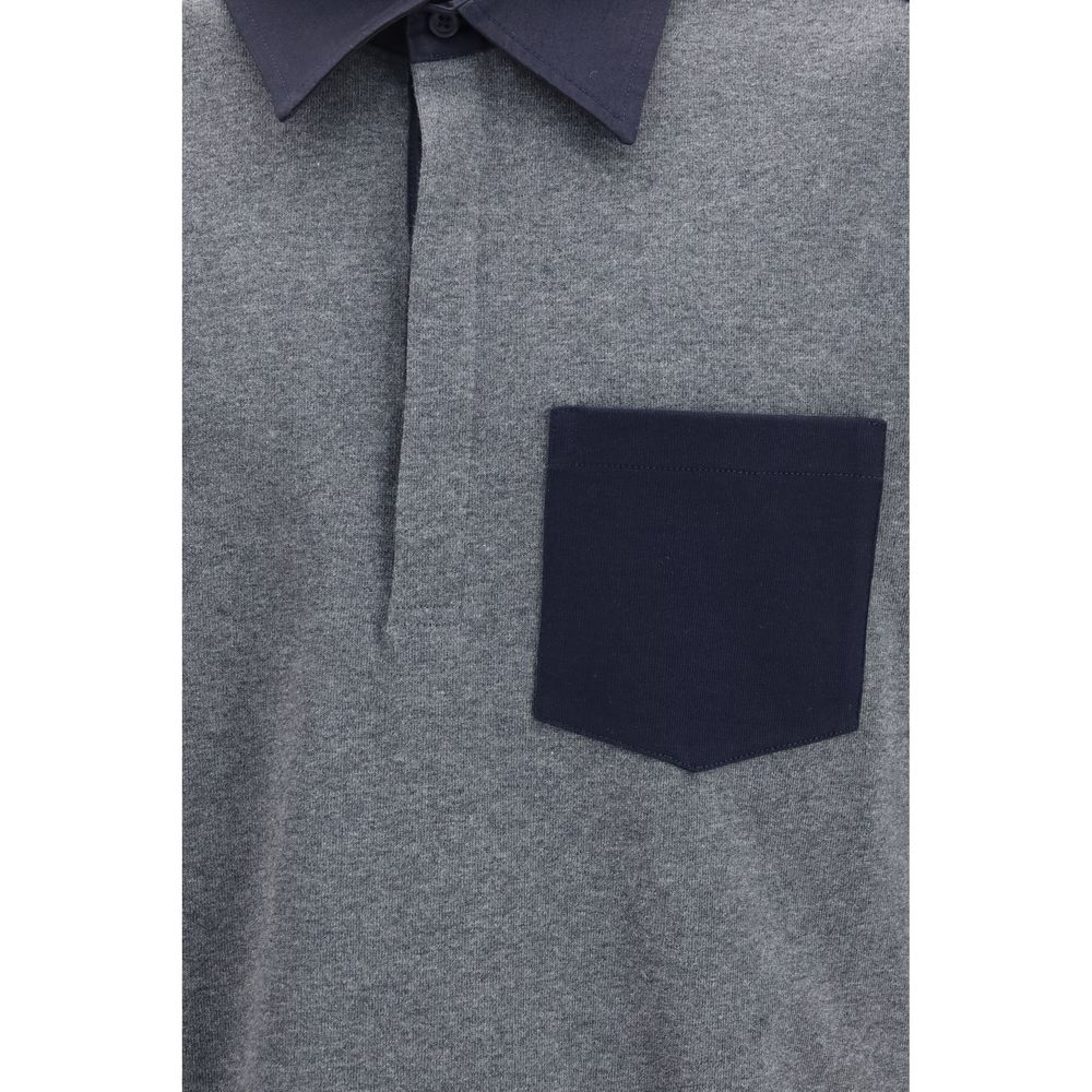 Thom Browne Gray Cotton Polo Men's Shirt