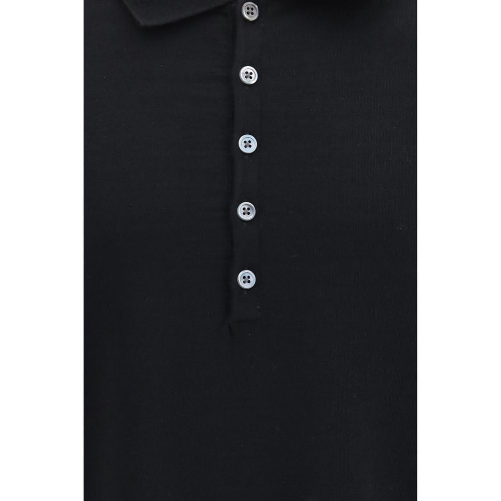 Thom Browne Black Cotton Polo Men's Shirt