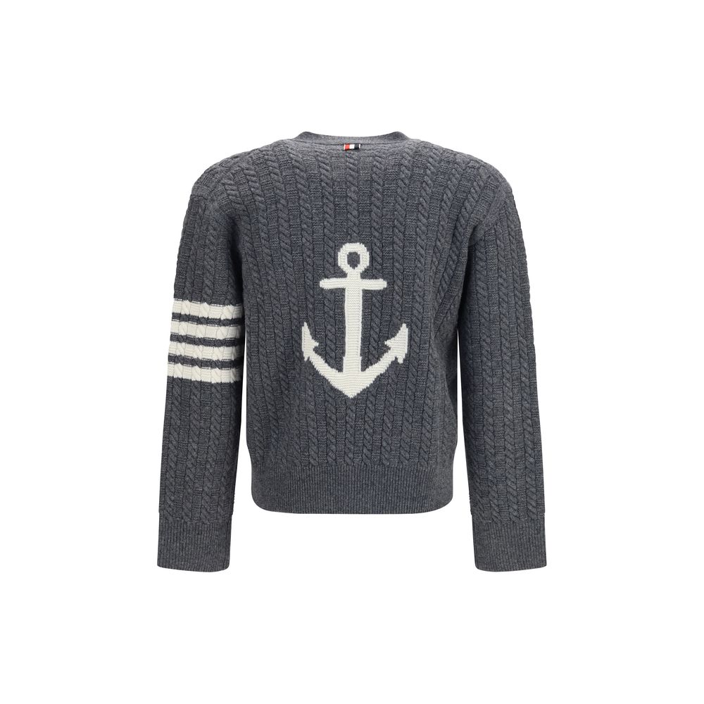Thom Browne Gray Wool Oves Aries Men's Cardigan