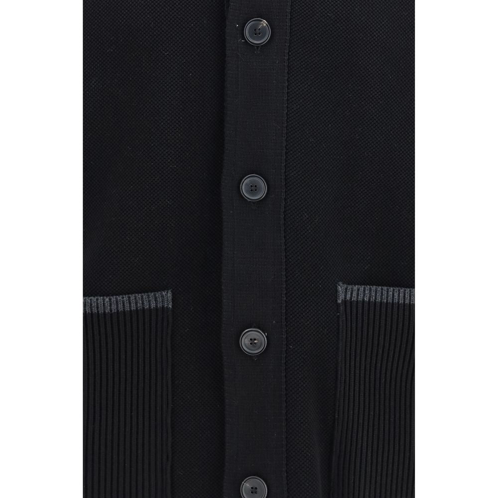 Thom Browne Black Wool Oves Aries Biker Men's Jacket