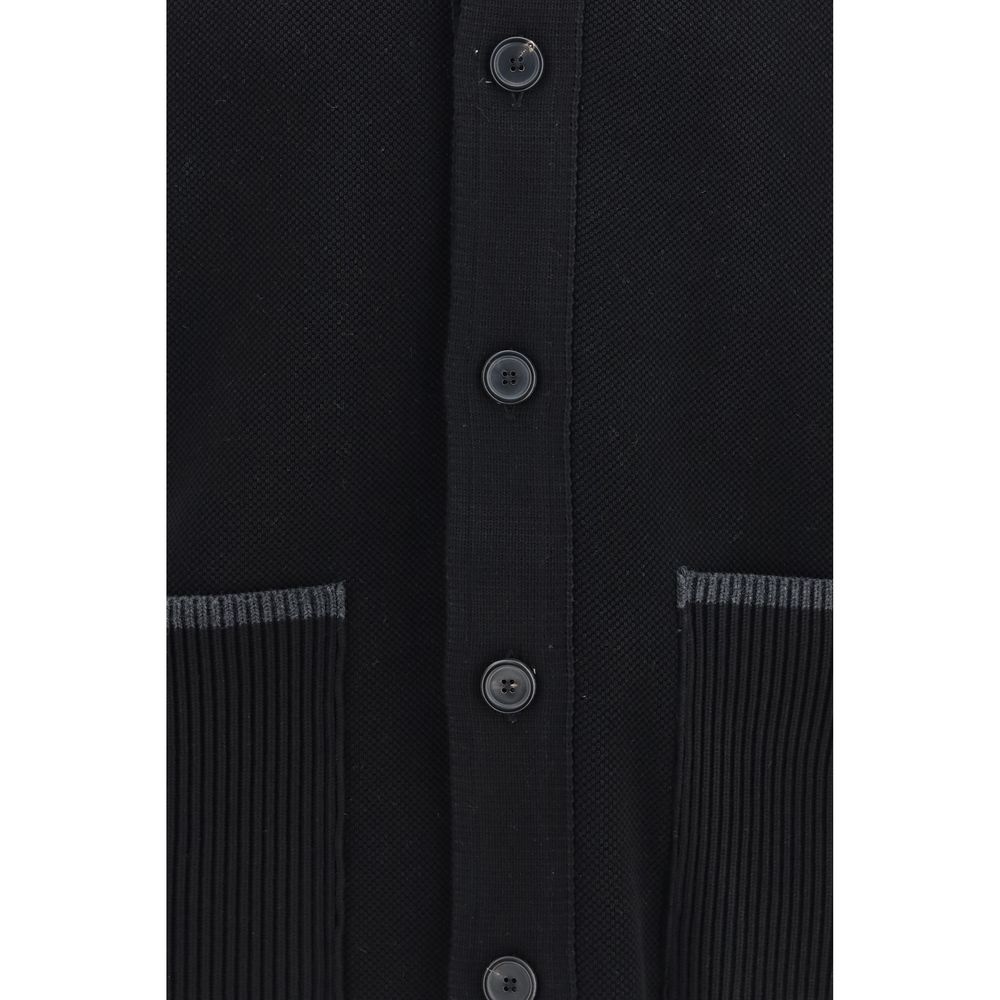 Thom Browne Black Wool Oves Aries Biker Men's Jacket