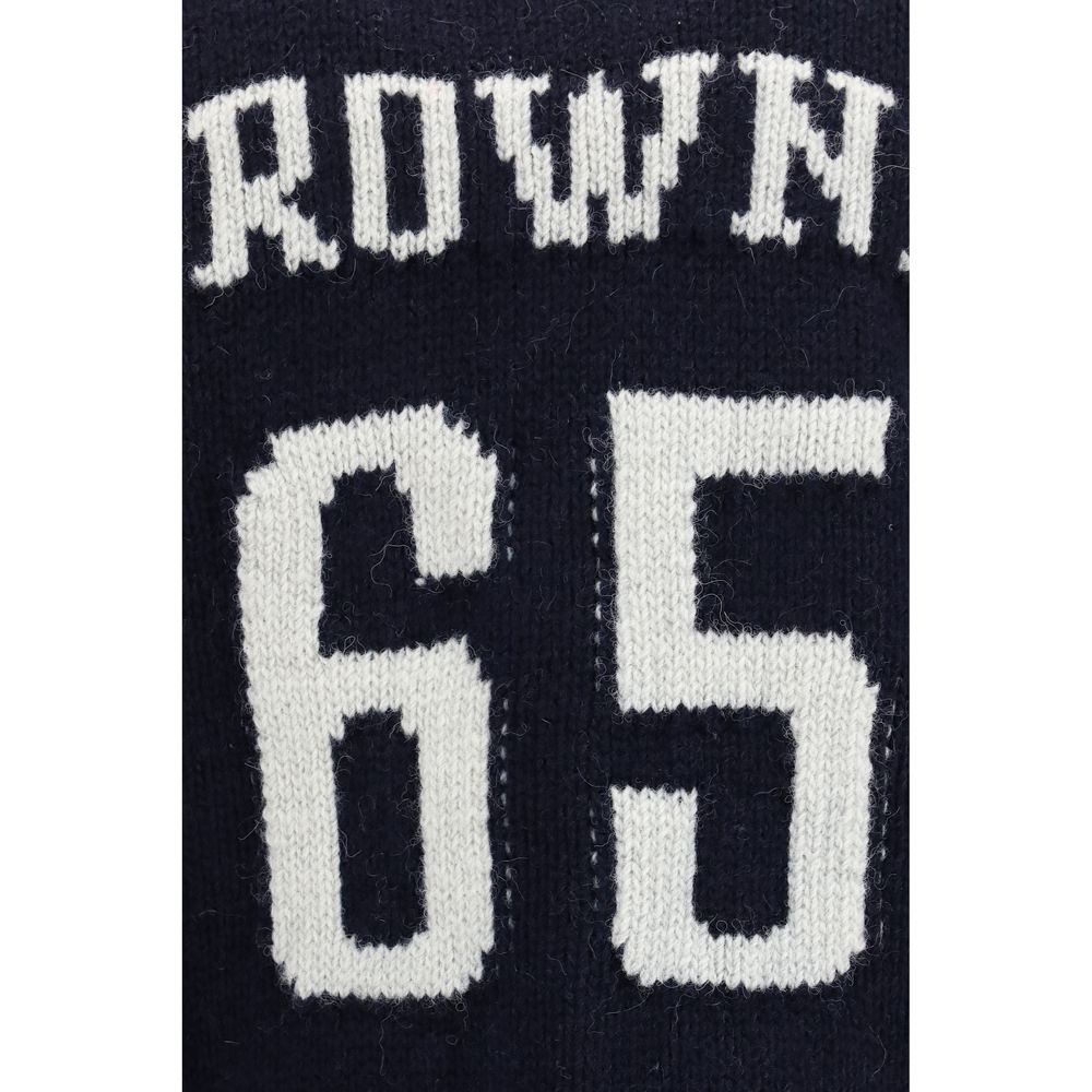 Thom Browne Blue Wool Oves Aries Men's Cardigan