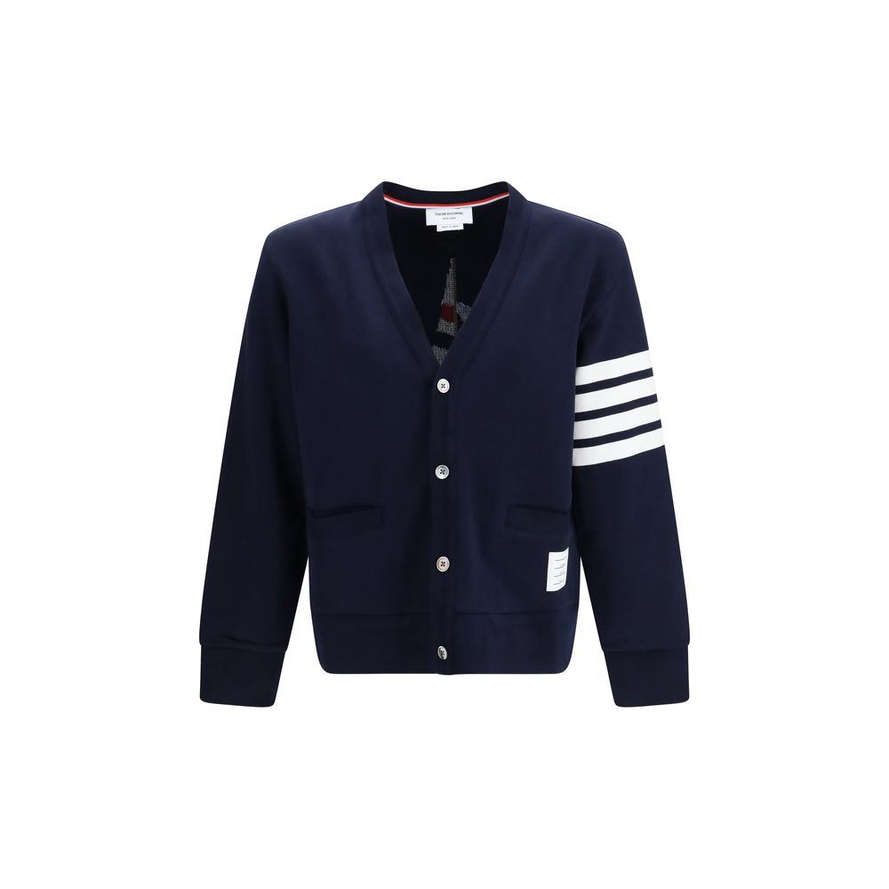 Thom Browne Blue Cotton Men's Cardigan