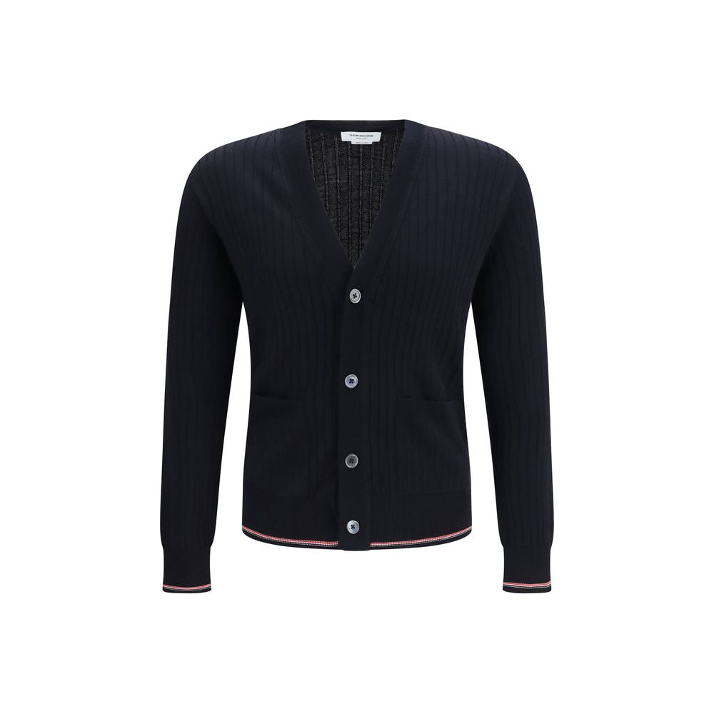 Thom Browne Blue Wool Oves Aries Men's Cardigan