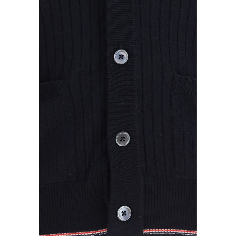 Thom Browne Blue Wool Oves Aries Men's Cardigan