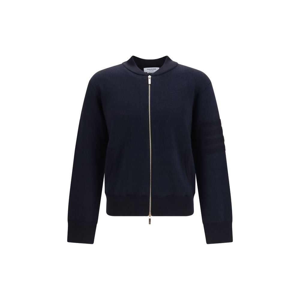 Thom Browne Blue Wool Oves Aries Men's Bomber