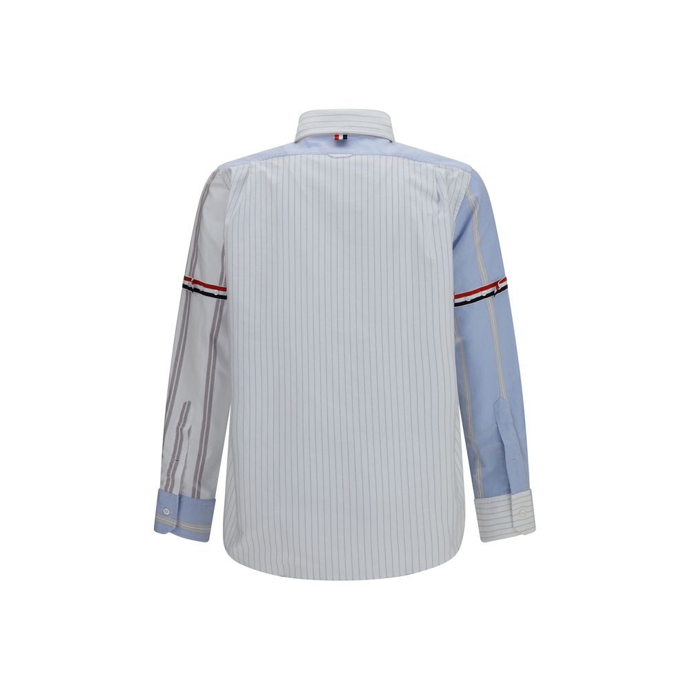 Thom Browne Blue Cotton Pattern Men's Shirt