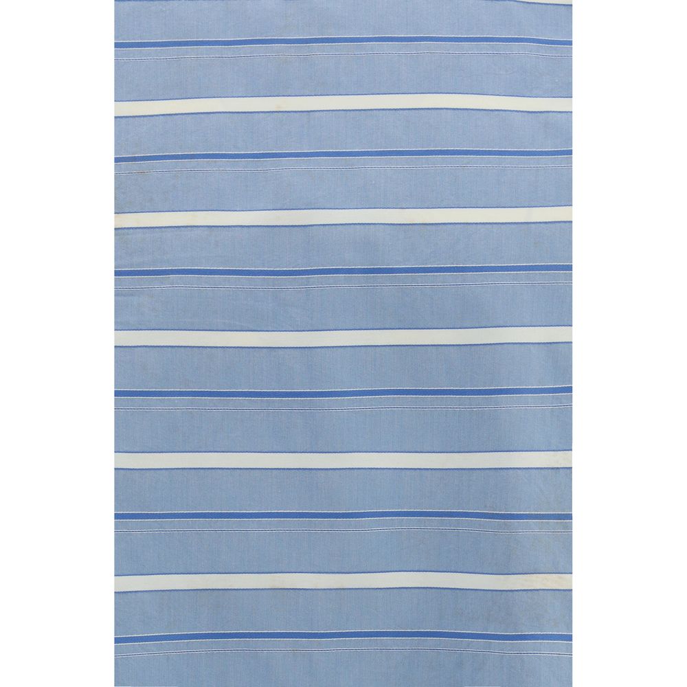 Prada Blue Cotton Pattern Men's Shirt