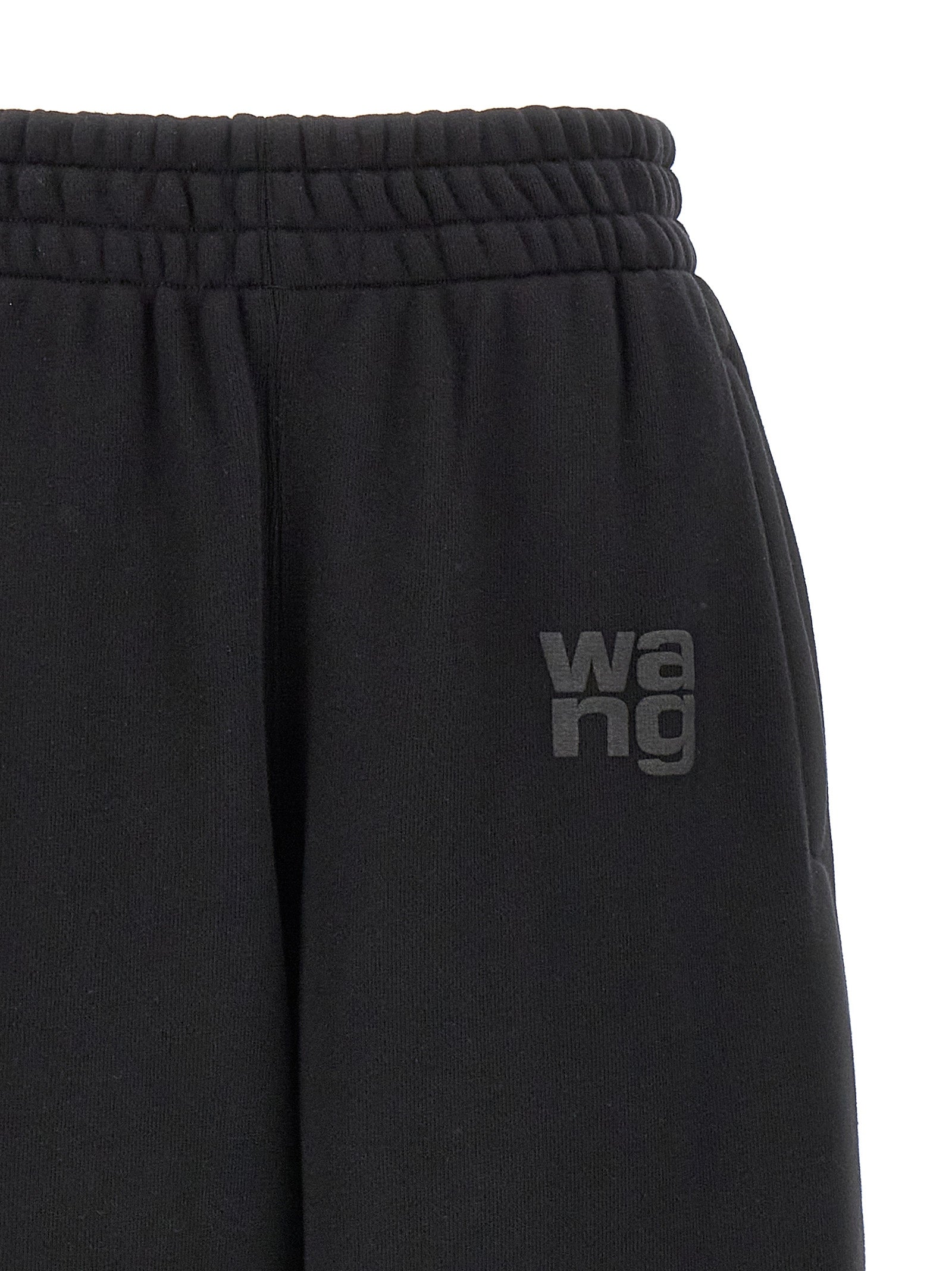 T BY ALEXANDER WANG Black Cotton Joggers (Workout Women's Pants)