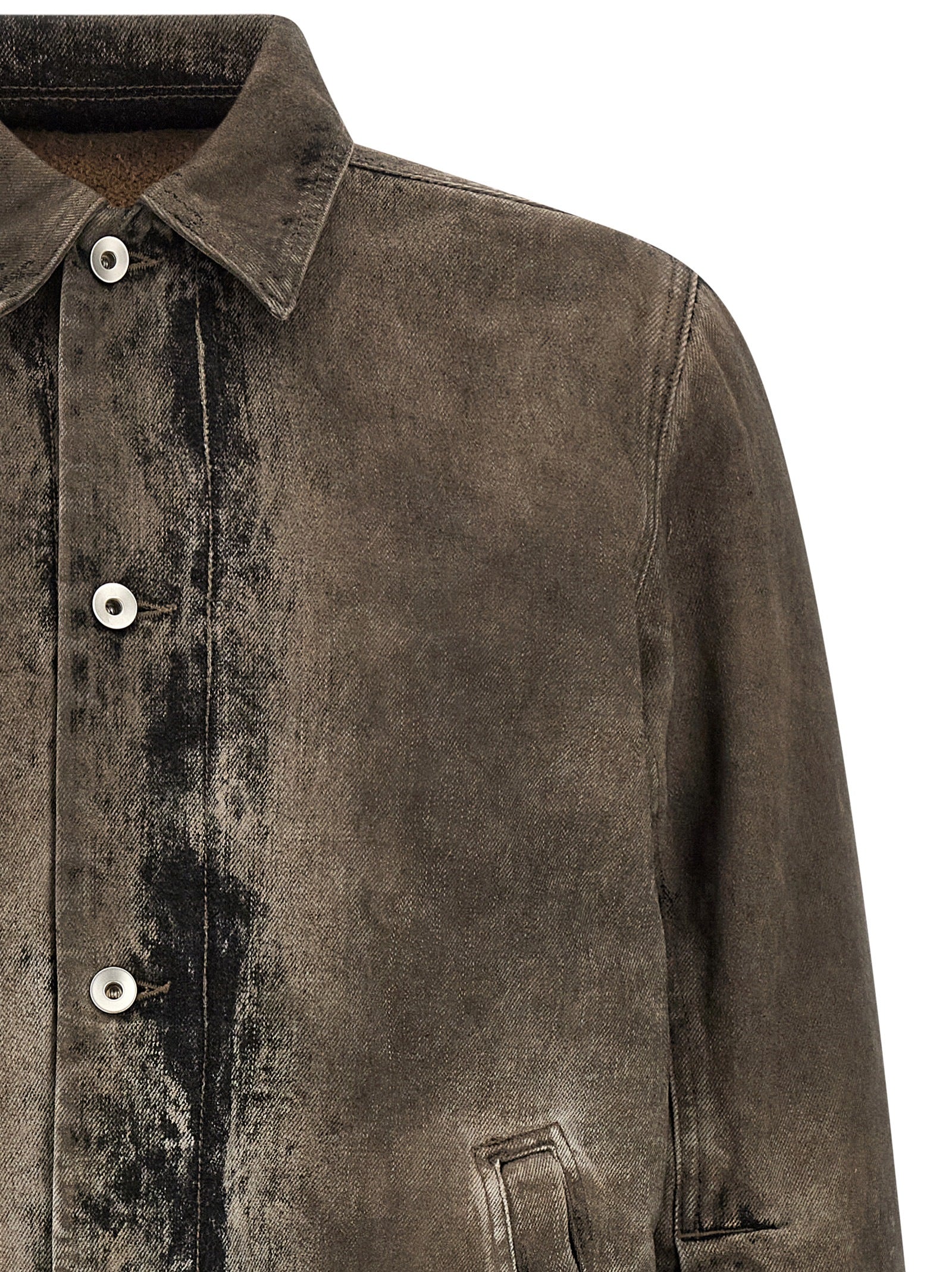 DRKSHDW Gray Cotton Denim Men's Jacket