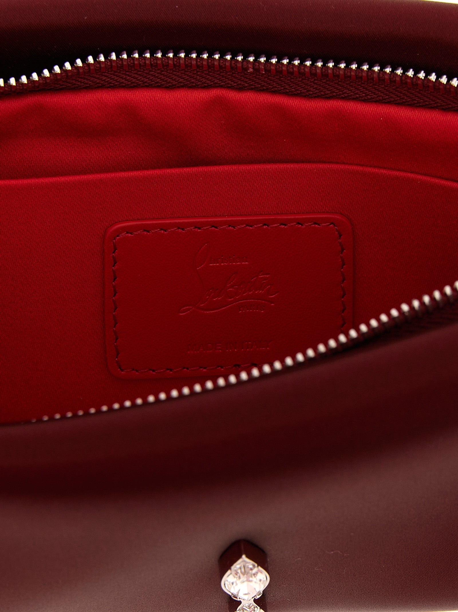 Christian Louboutin Bordeaux Elastane Clutch Women's Bag