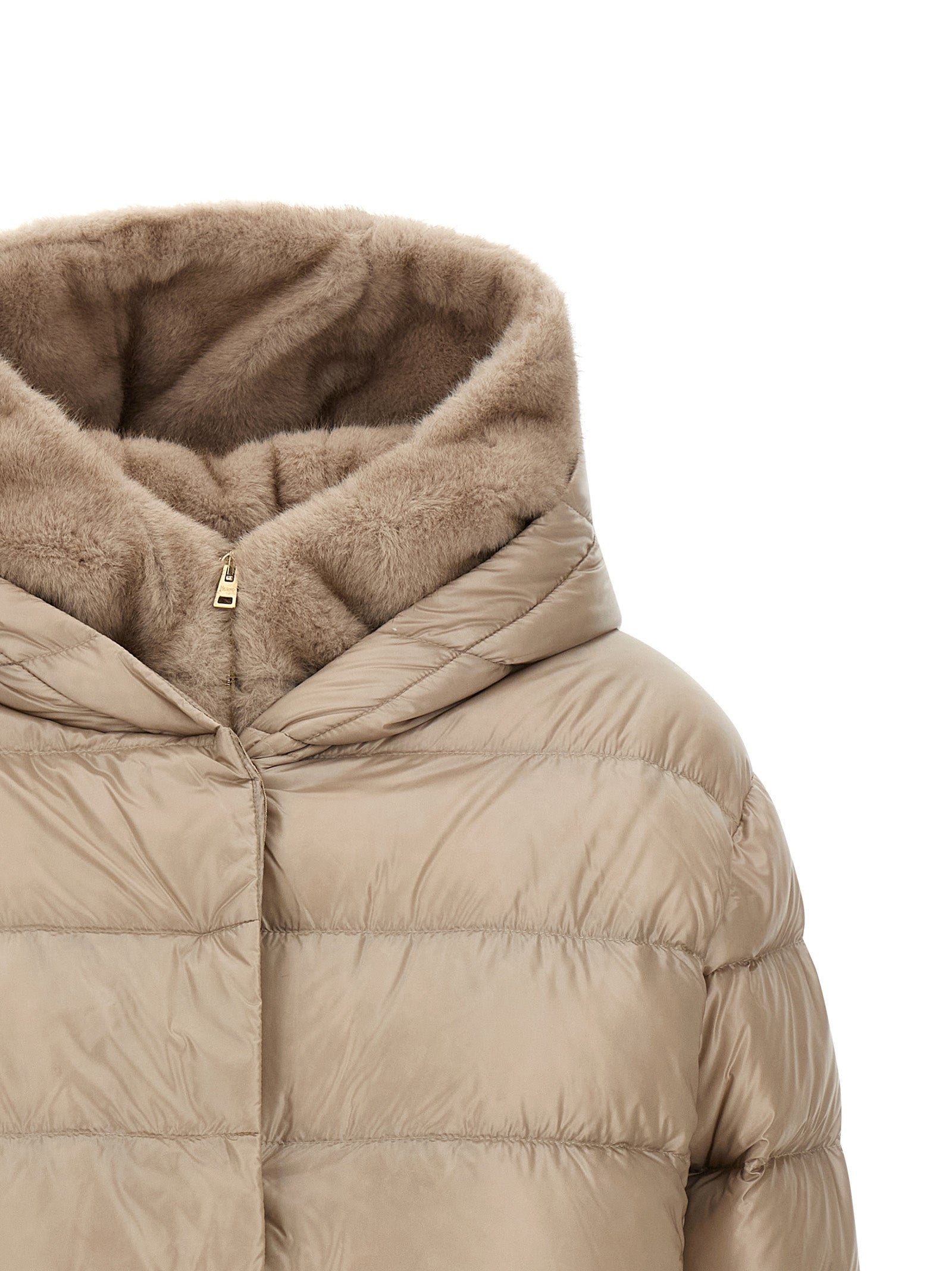 Herno Beige Polyamide Full-Length Women's Jacket