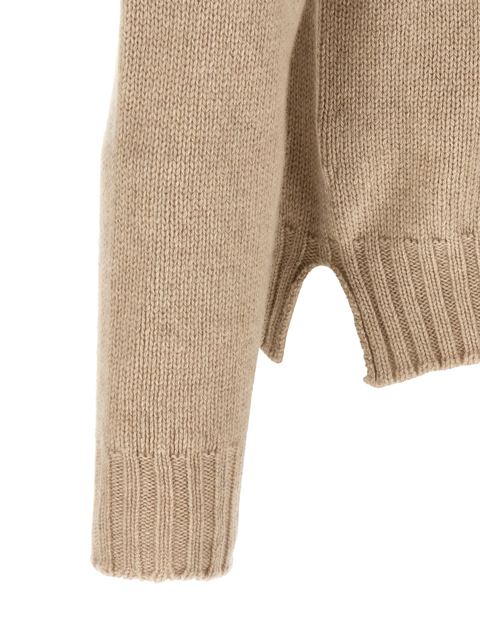 MA'RY'YA Beige Cashmere Men's Cardigan