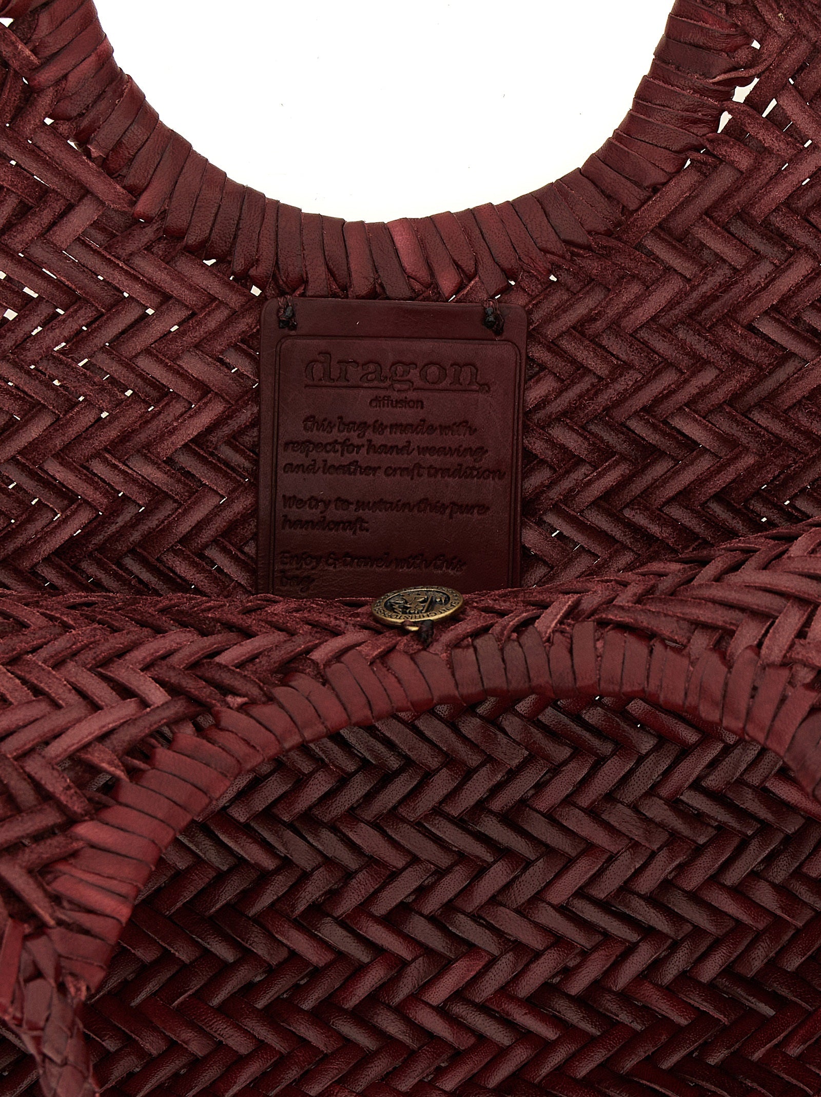 Dragon Diffusion Bordeaux Cowhide Shoulder Women's Bag