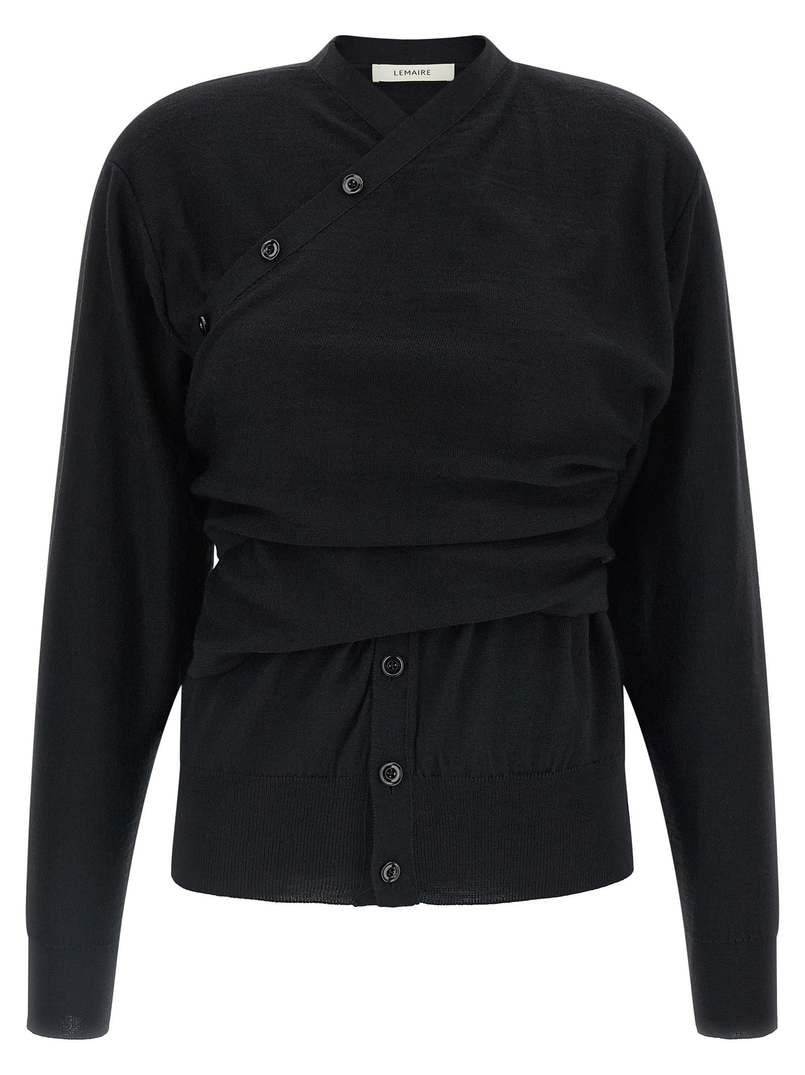 Lemaire Black Wool Women's Cardigan
