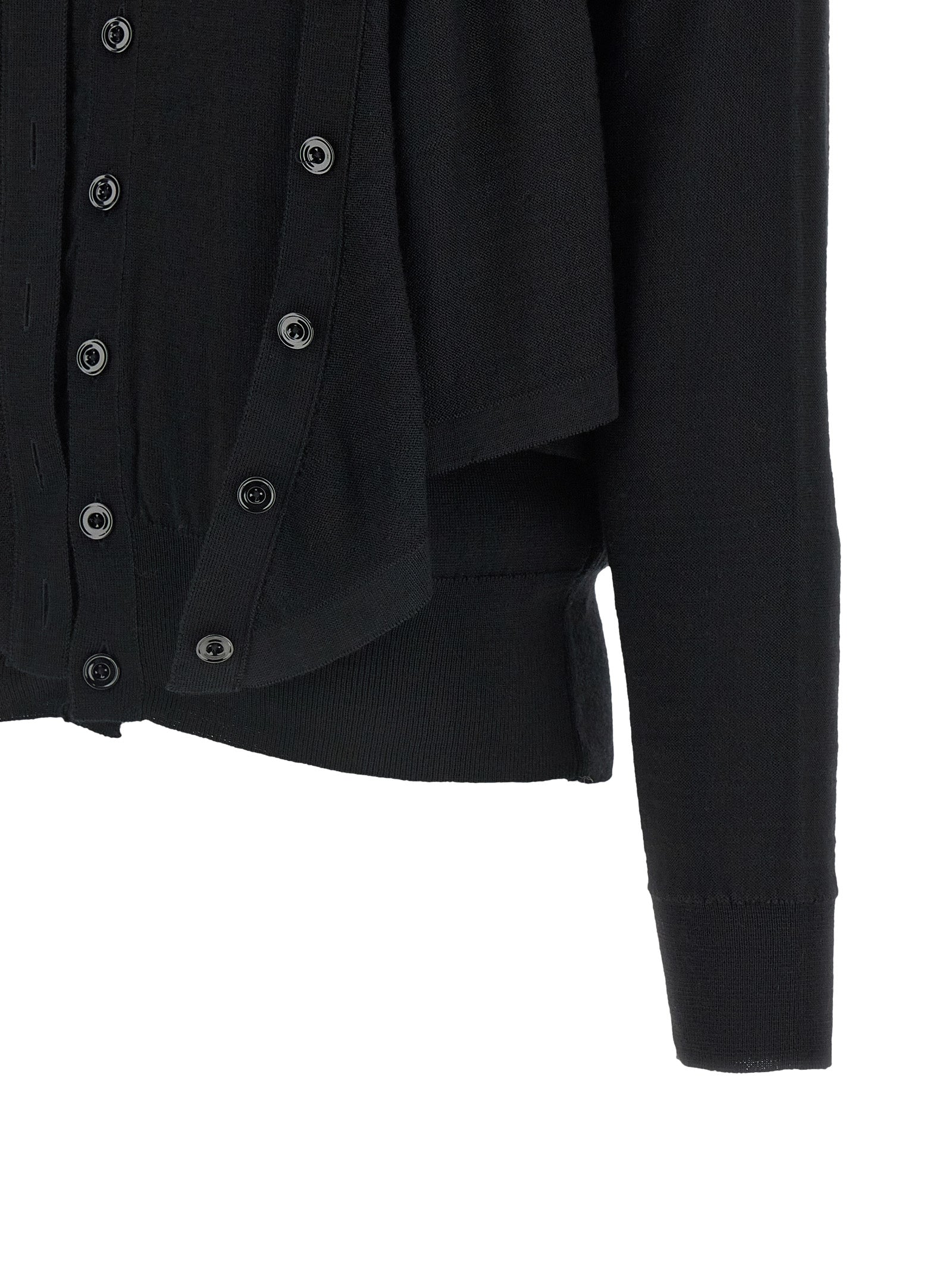Lemaire Black Wool Women's Cardigan
