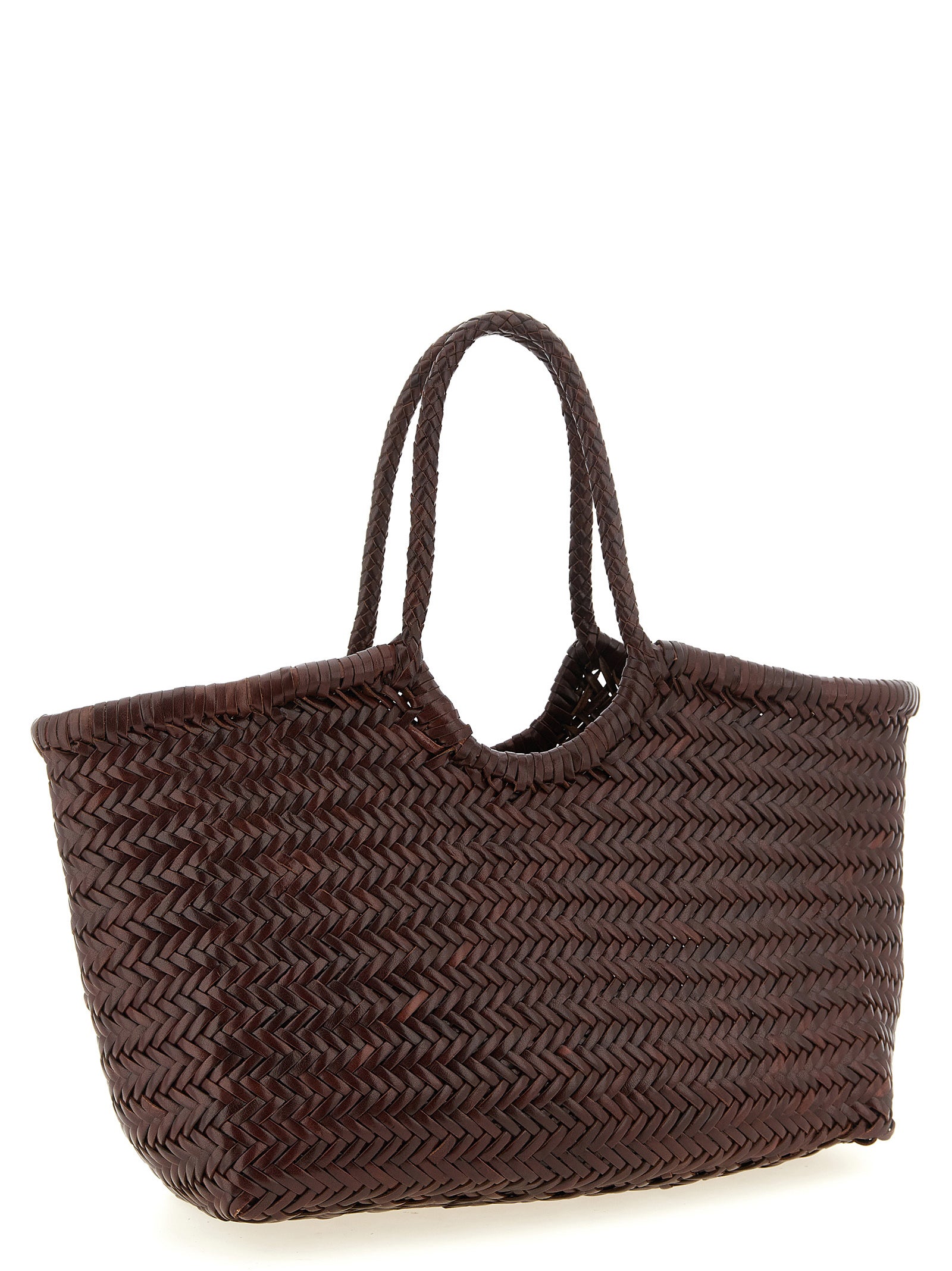 Dragon Diffusion Brown Cowhide Shoulder Women's Bag
