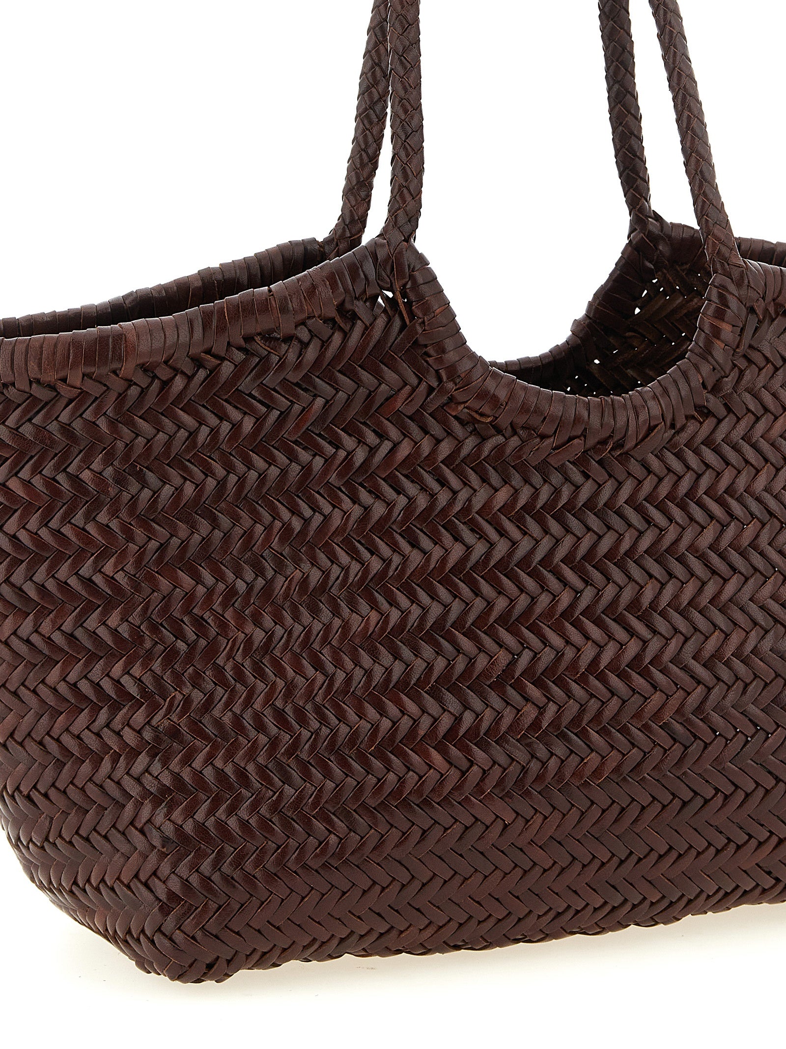 Dragon Diffusion Brown Cowhide Shoulder Women's Bag