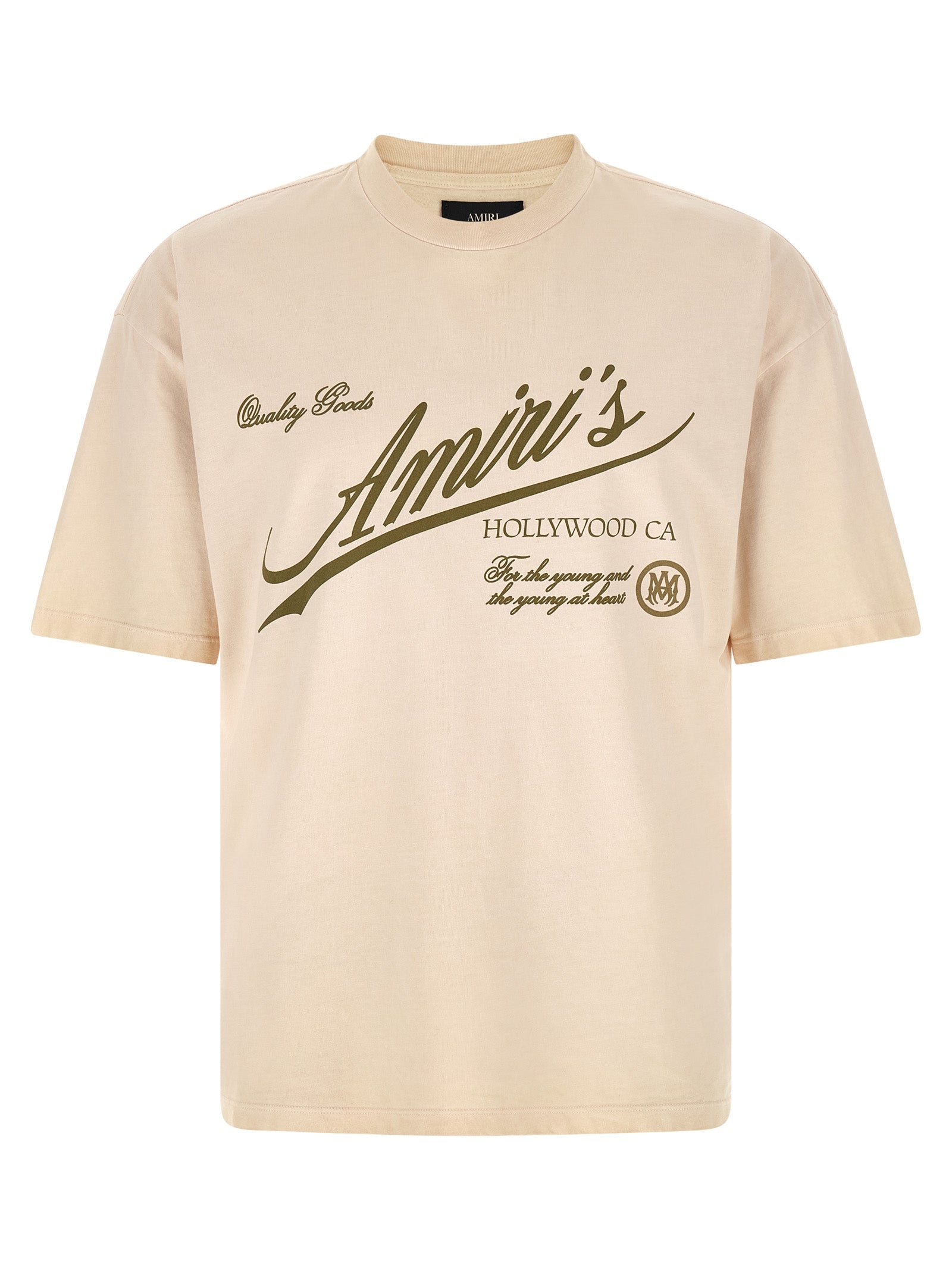 Amiri Beige Cotton Men's T-Shirt