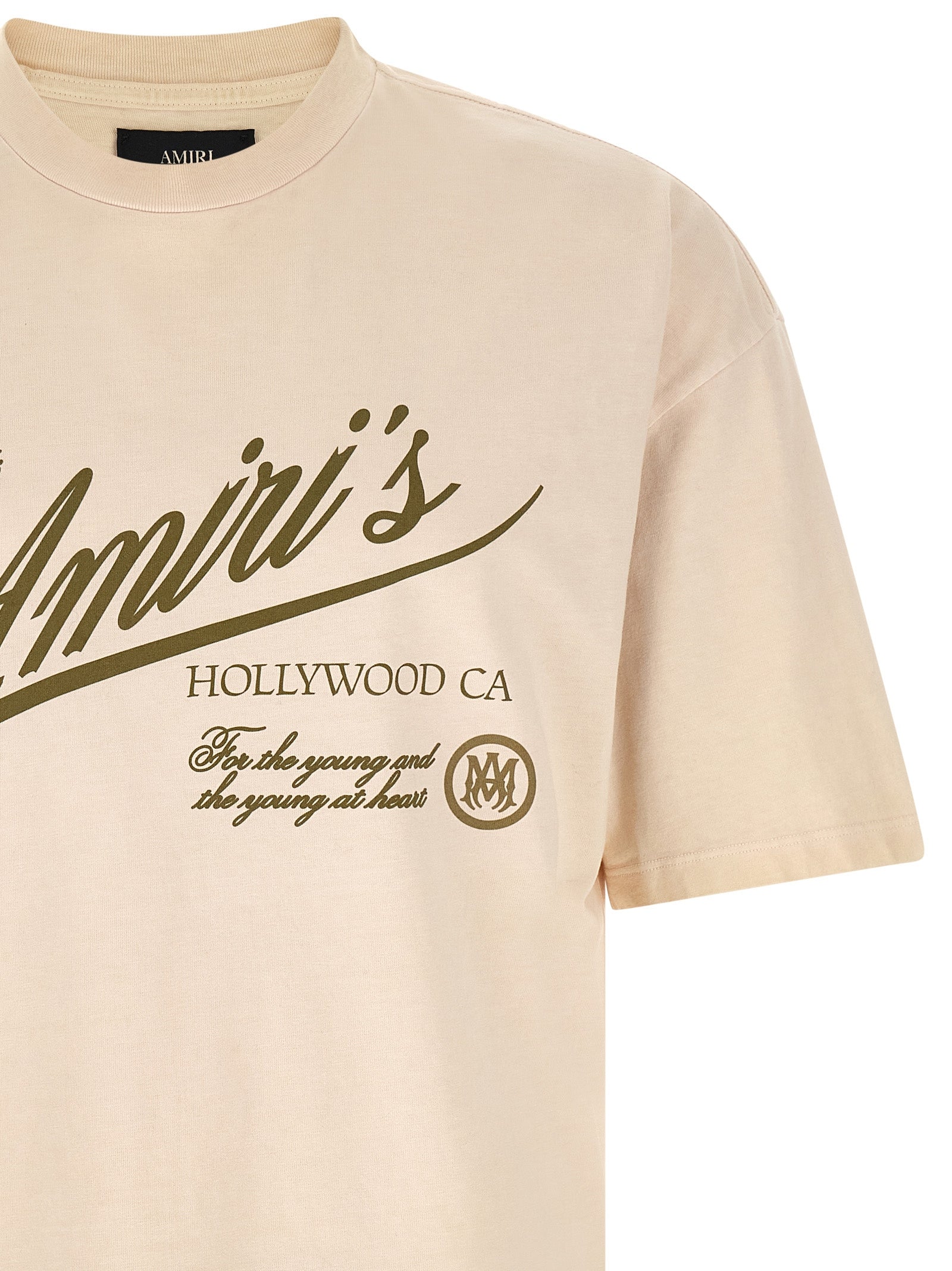 Amiri Beige Cotton Men's T-Shirt