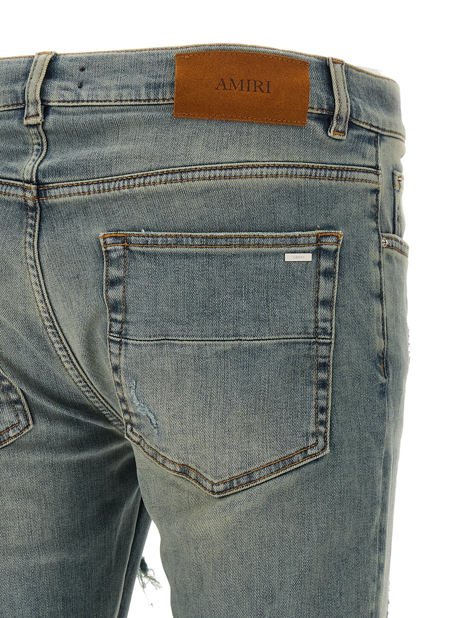 Amiri Blue Cotton Skinny Men's Jeans