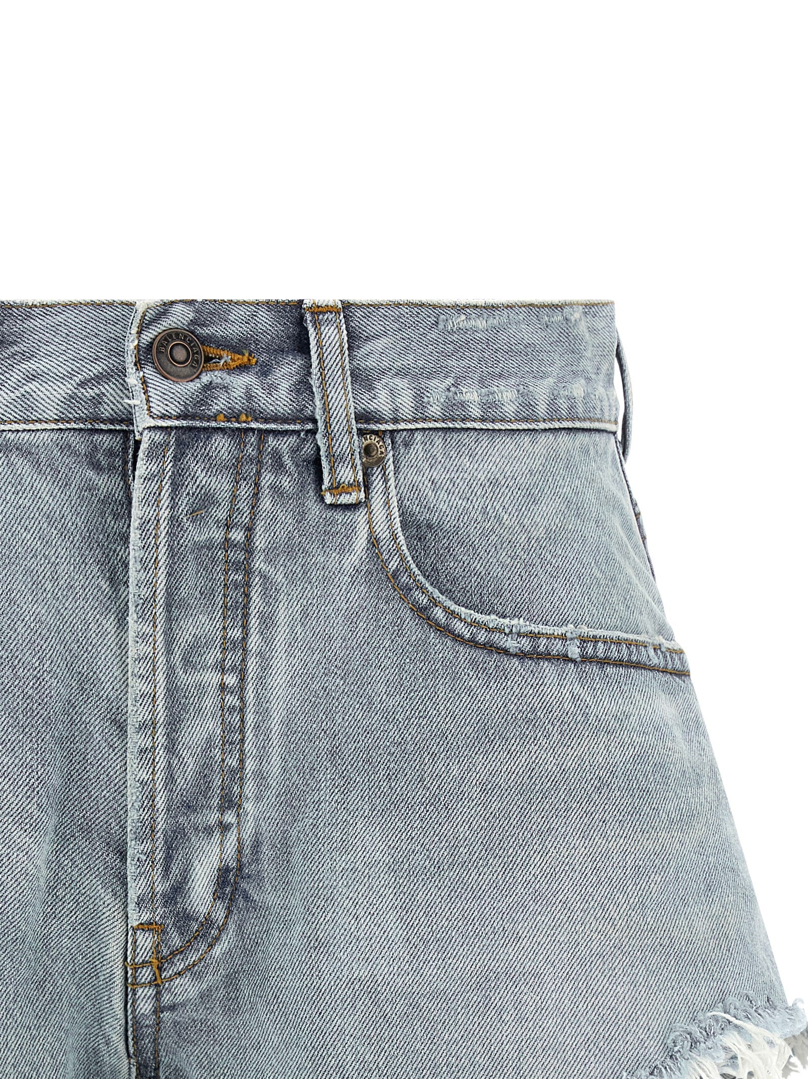 Balenciaga Blue Cotton Bermuda Women's Shorts