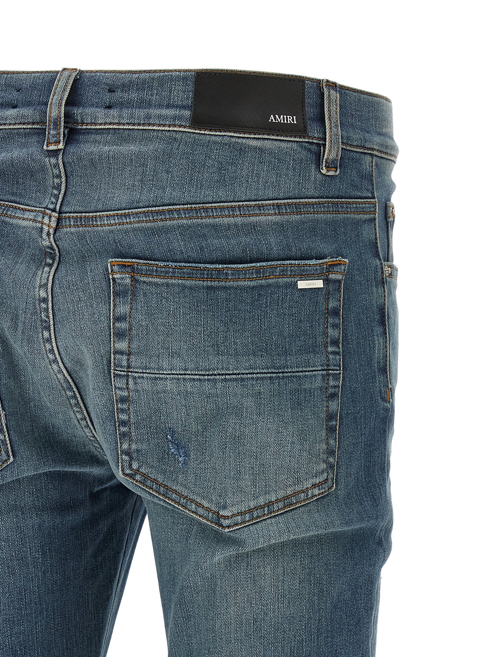 Amiri Blue Cotton Skinny Men's Jeans