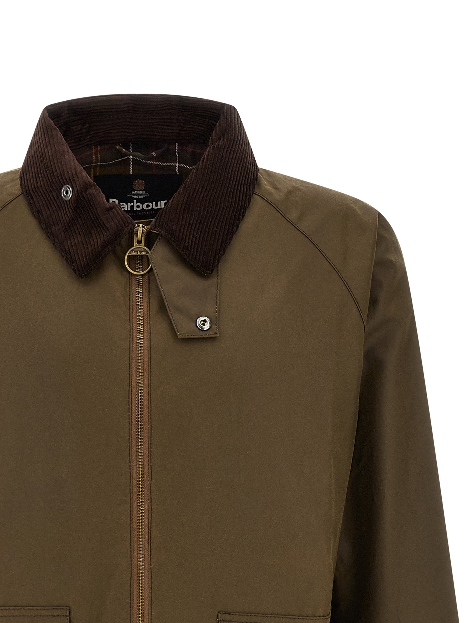 Barbour Brown Cotton Full-Length Men's Jacket