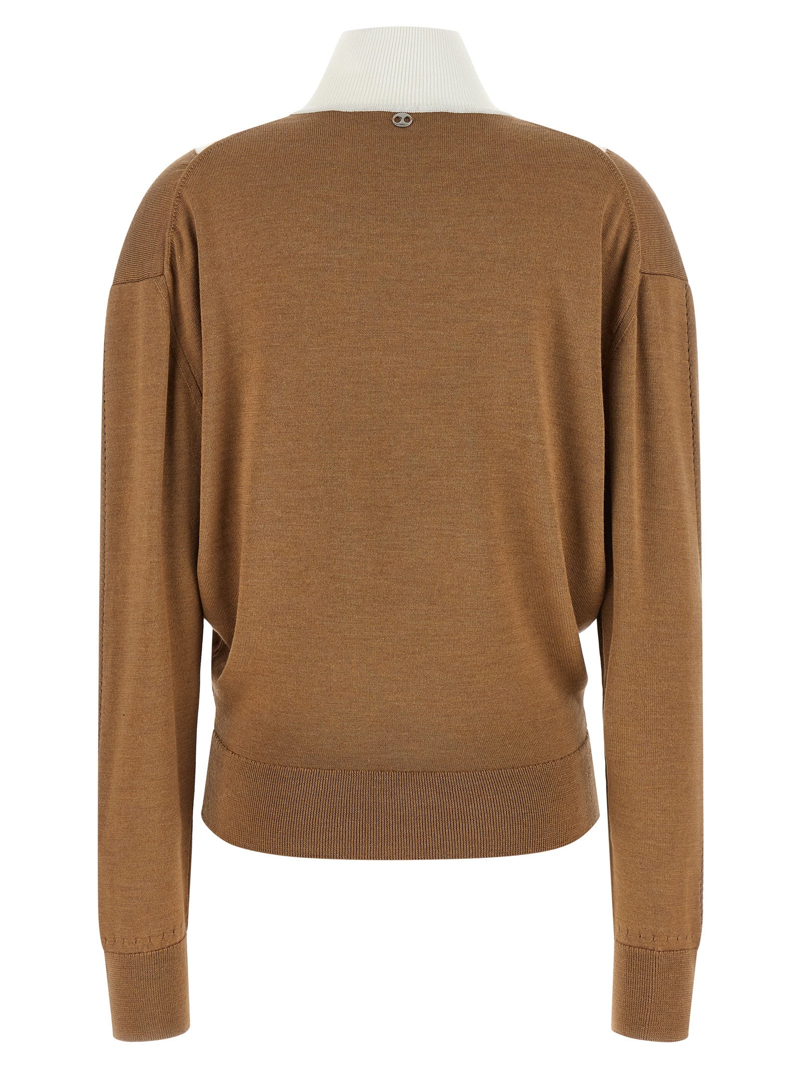 Paco Rabanne Beige Virgin Wool Women's Cardigan