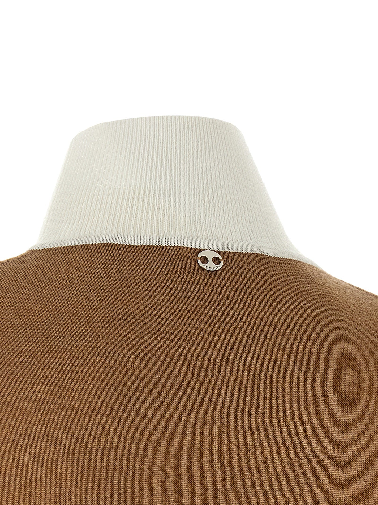 Paco Rabanne Beige Virgin Wool Women's Cardigan