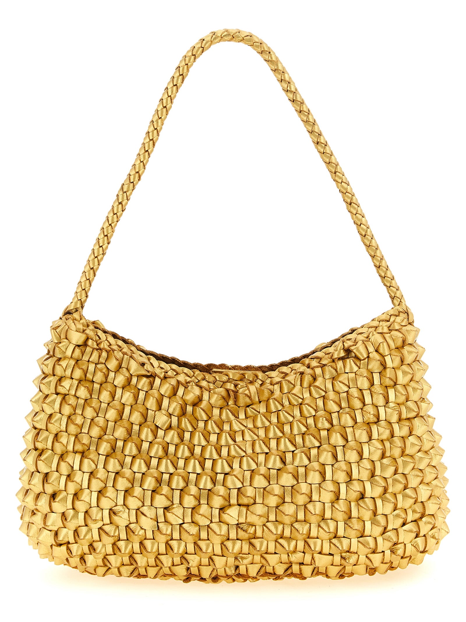 Dragon Diffusion Gold Cowhide Shoulder Women's Bag