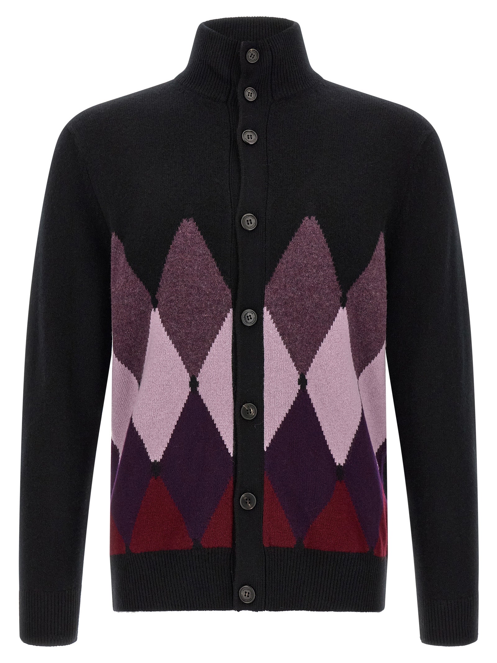 Ballantyne Black Cashmere Men's Cardigan