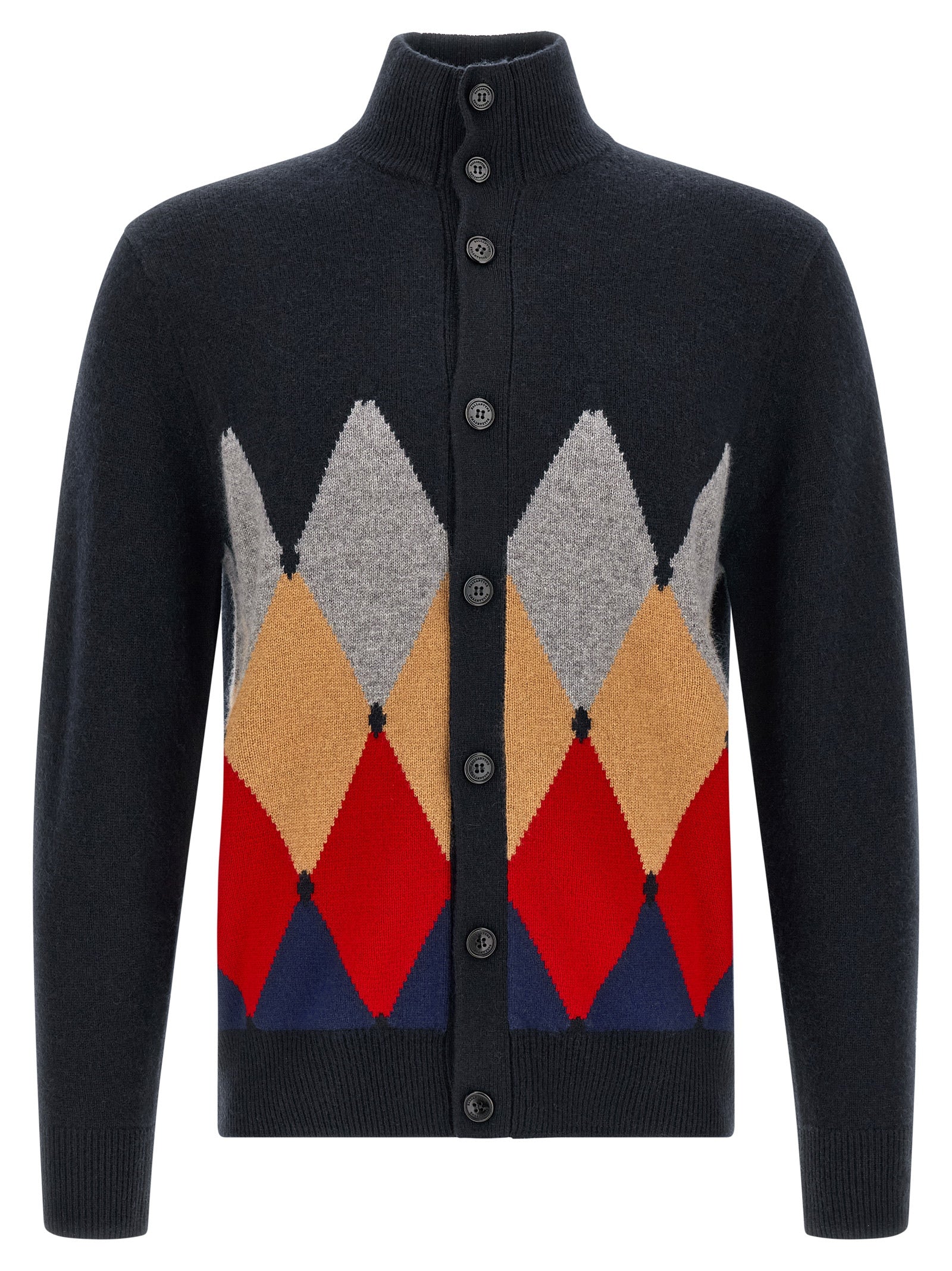 Ballantyne Blue Cashmere Men's Cardigan