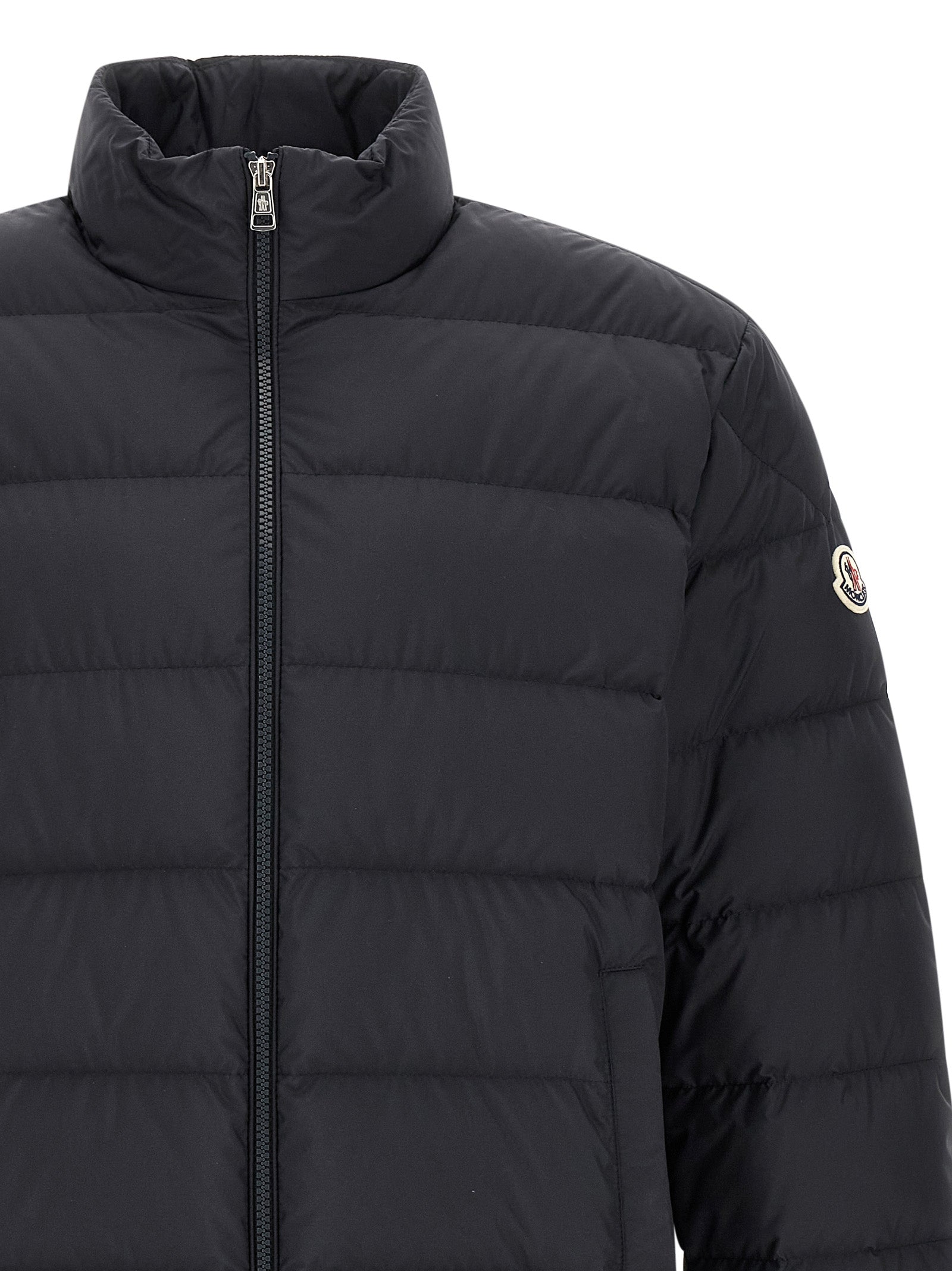 Moncler Blue Polyester Full-Length Men's Jacket