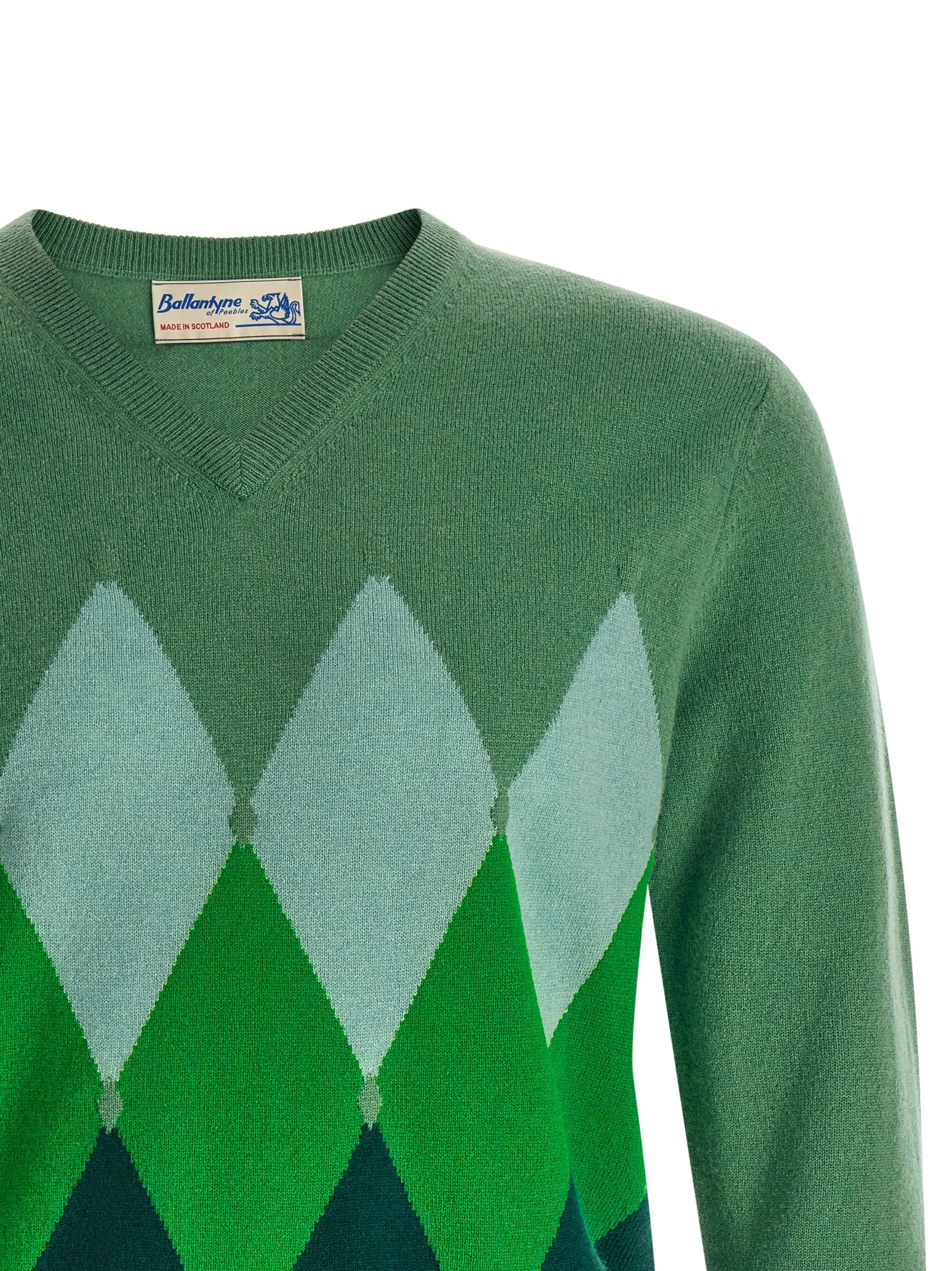 Ballantyne Bicolor Cashmere Men's Cardigan