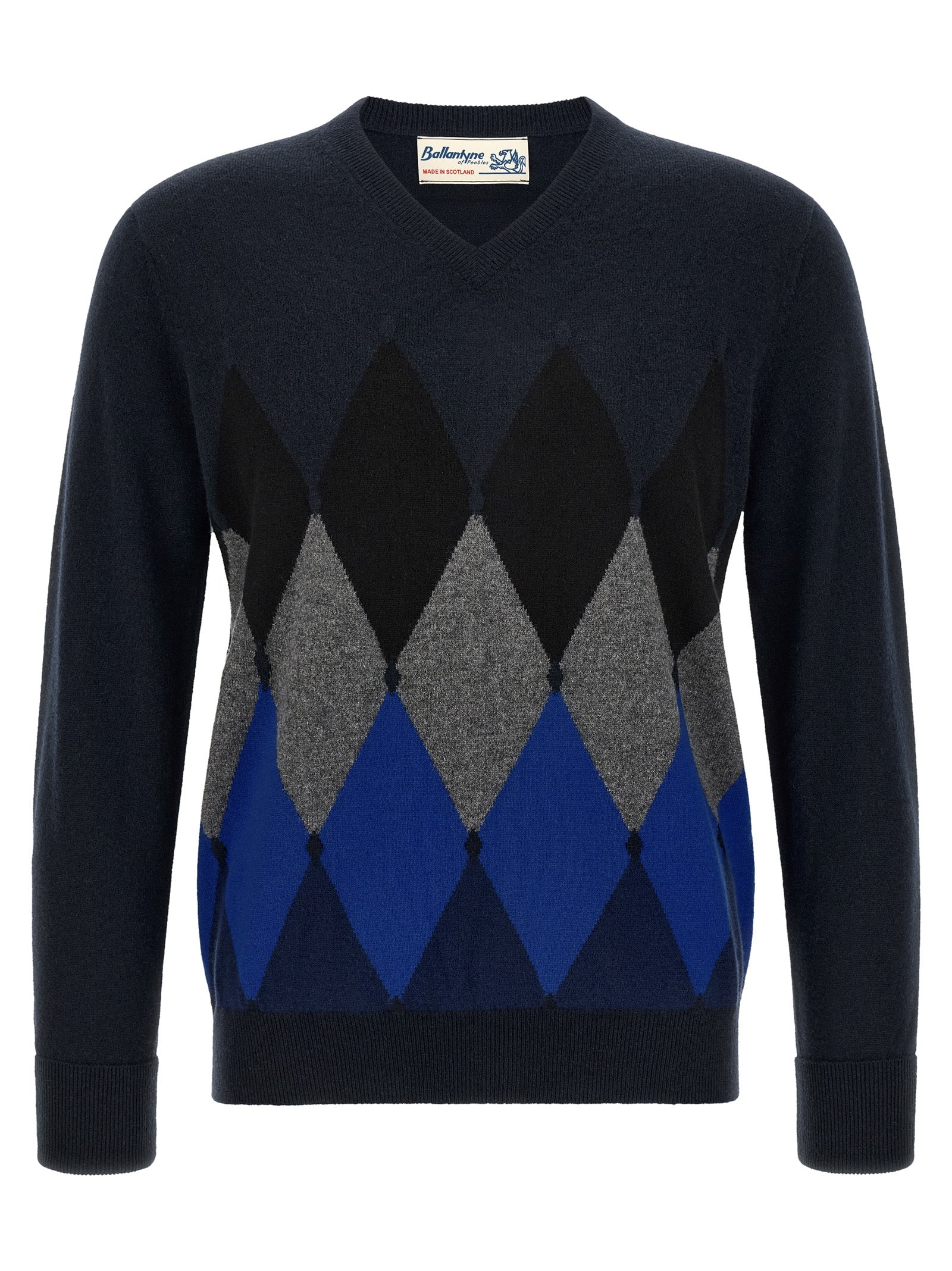 Ballantyne Blue Cashmere Men's Cardigan