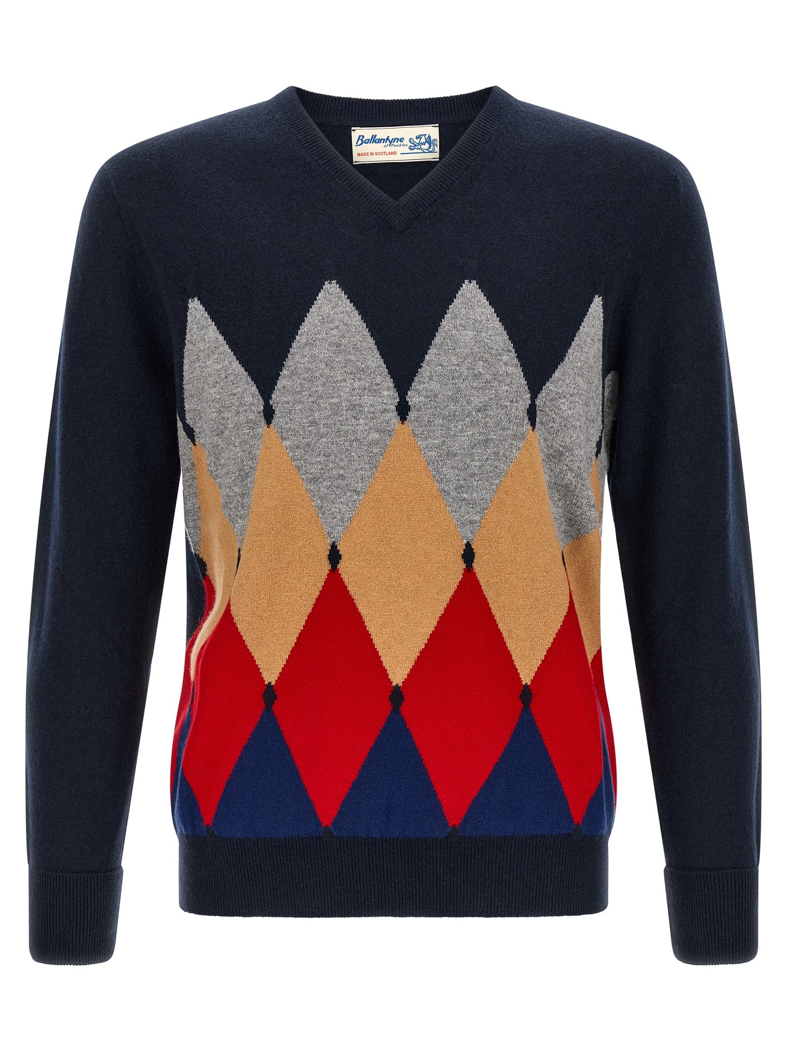 Ballantyne Blue Cashmere Men's Cardigan