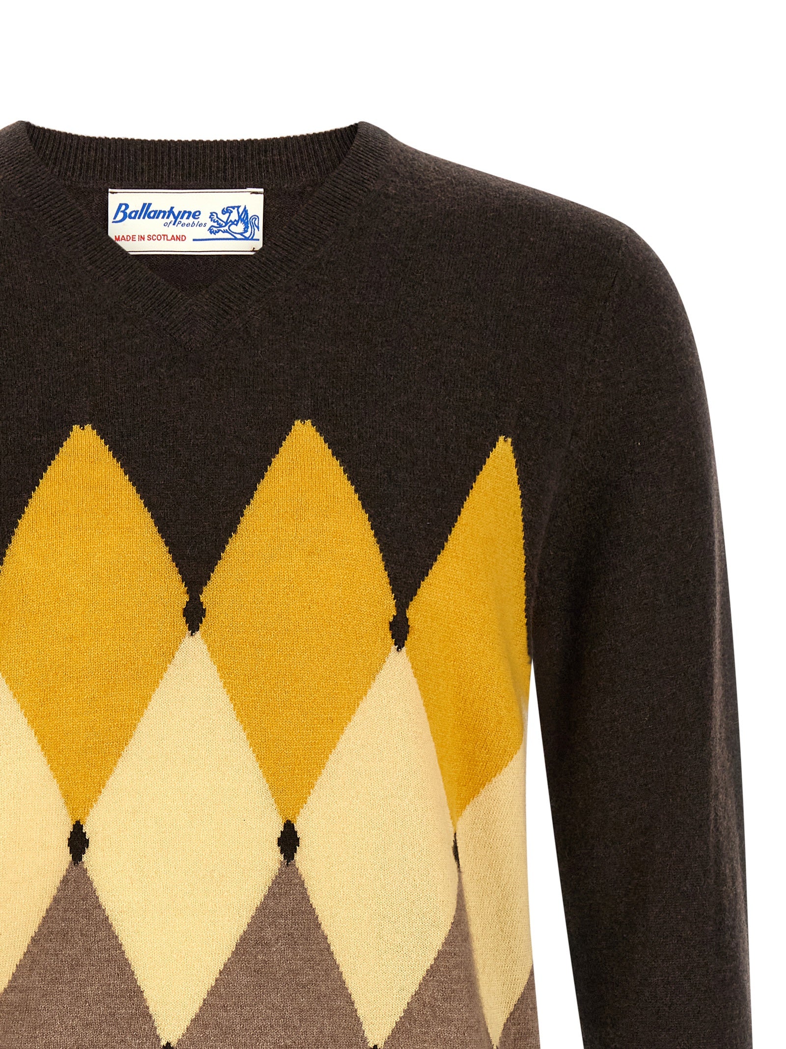 Ballantyne Brown Cashmere Men's Cardigan