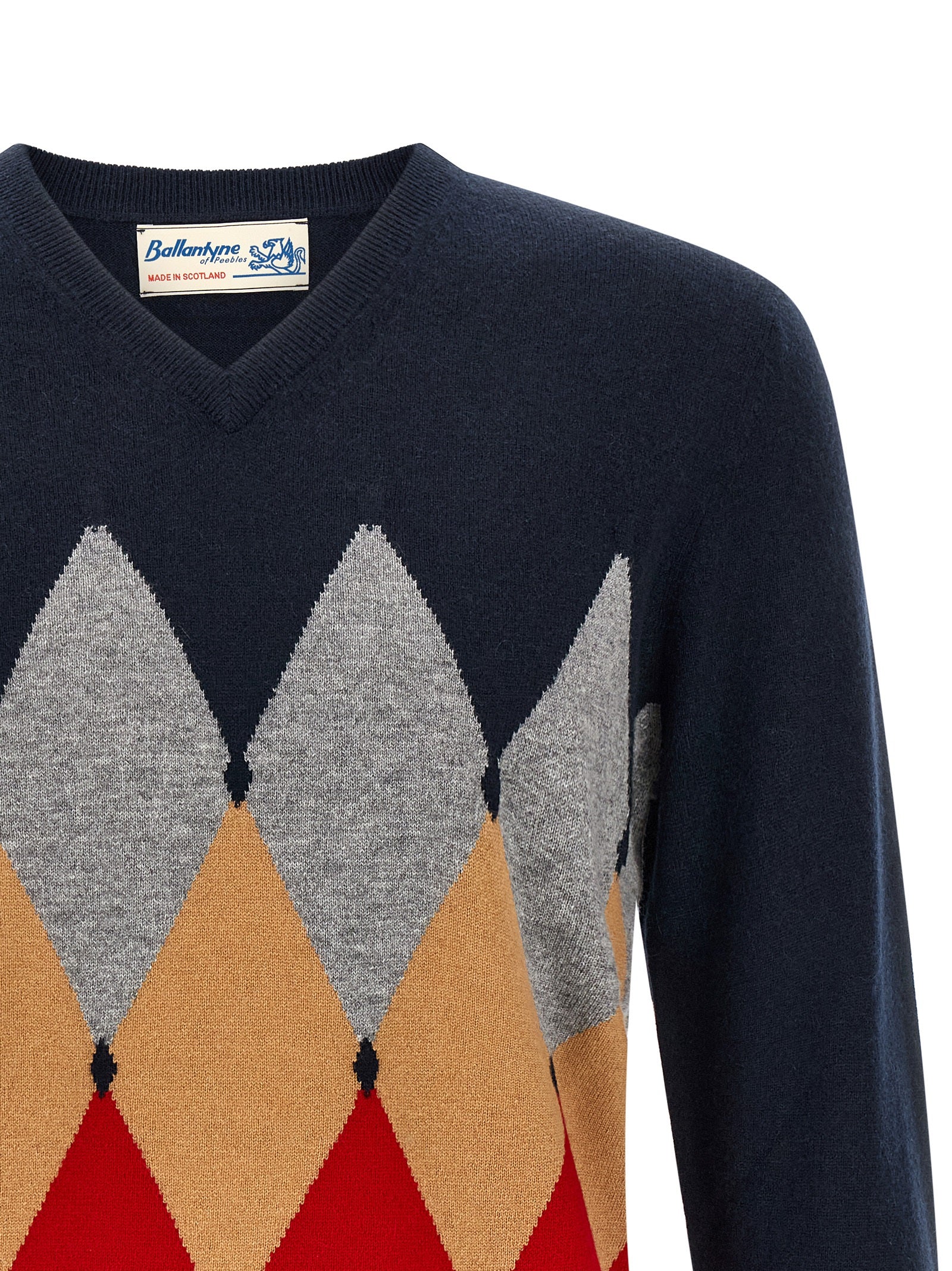 Ballantyne Blue Cashmere Men's Cardigan