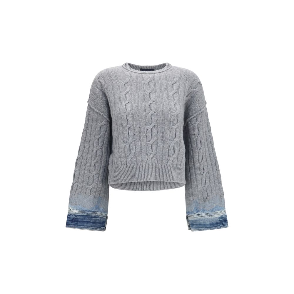 Haikure Gray Wool Oves Aries Women's Sweatshirt
