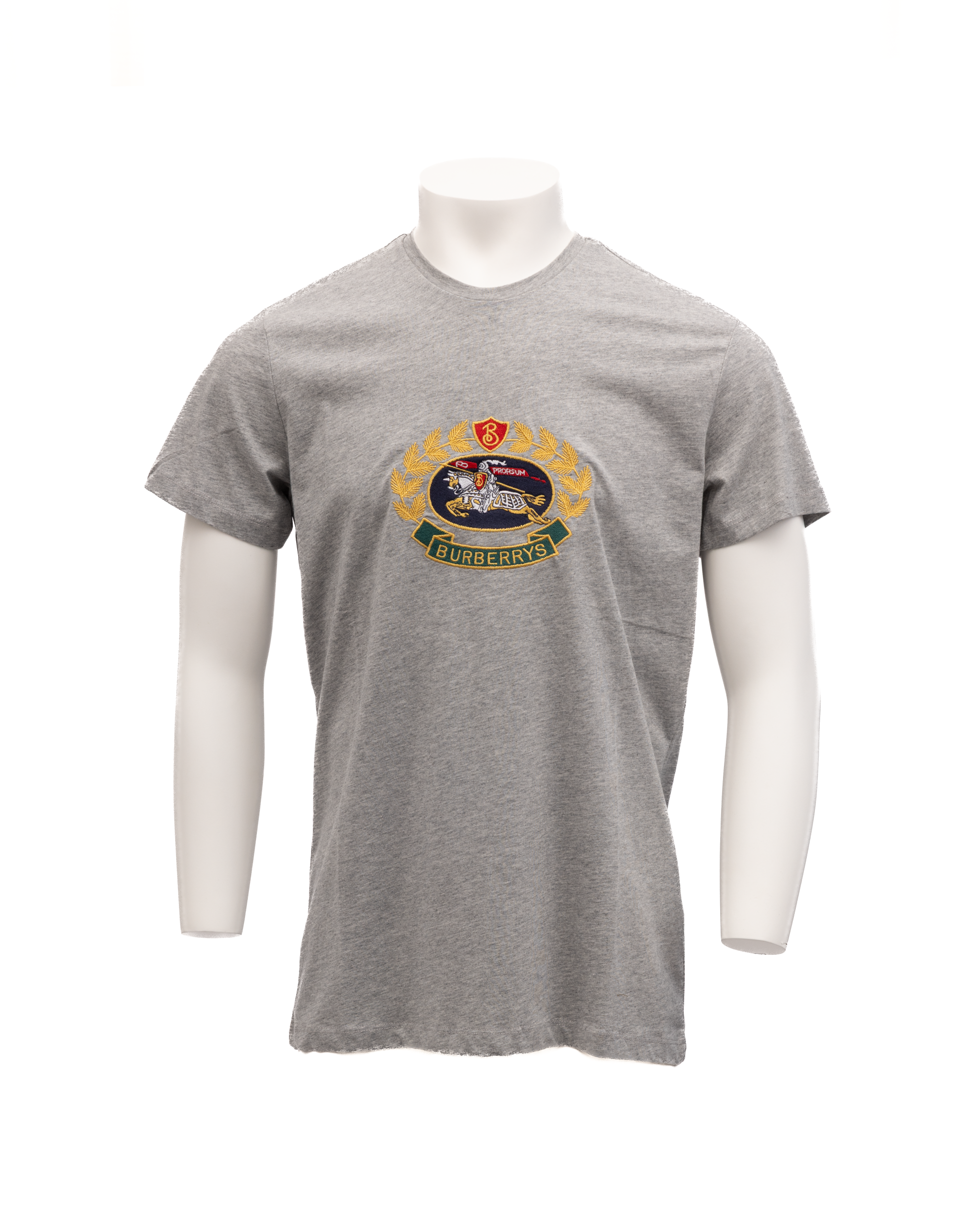Burberry Grey Cotton Men's T-Shirt