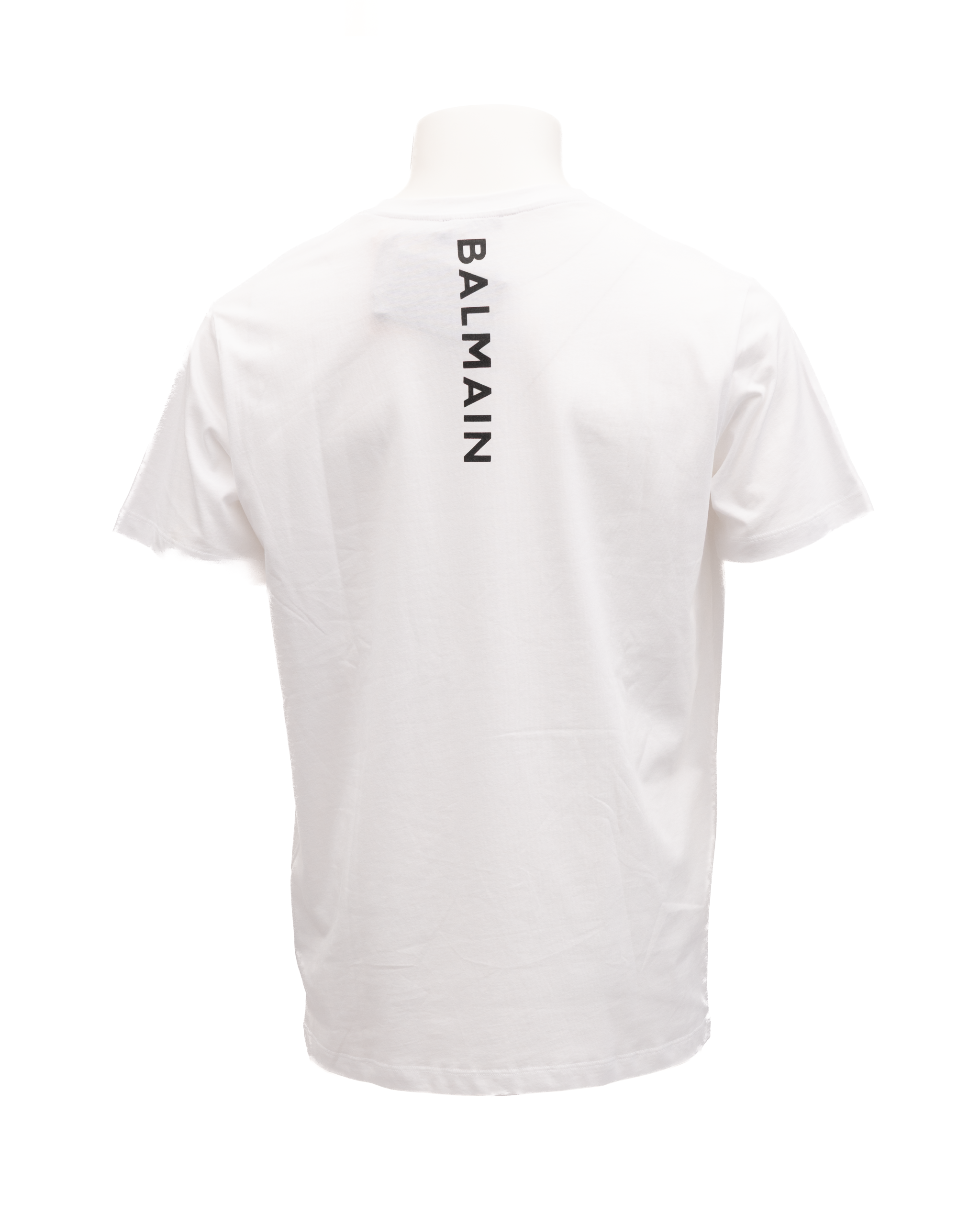 Balmain White Cotton Men's T-Shirt