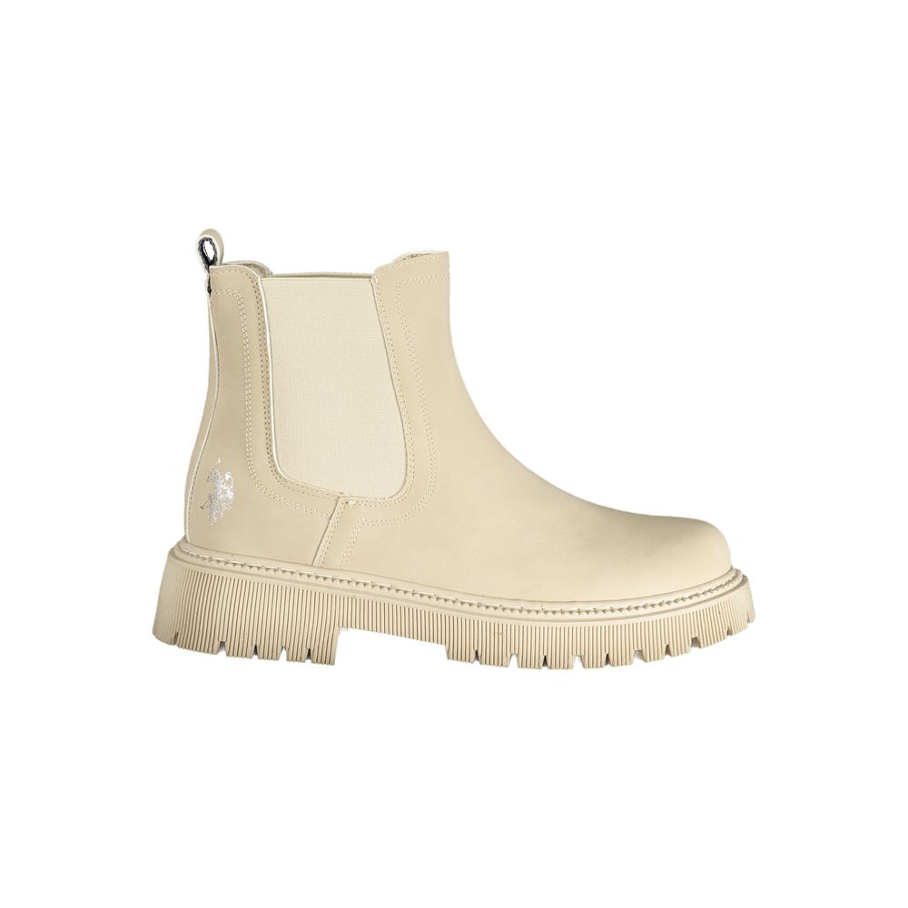 U.S. POLO ASSN. Beige Polyurethane Women's Women's Booties