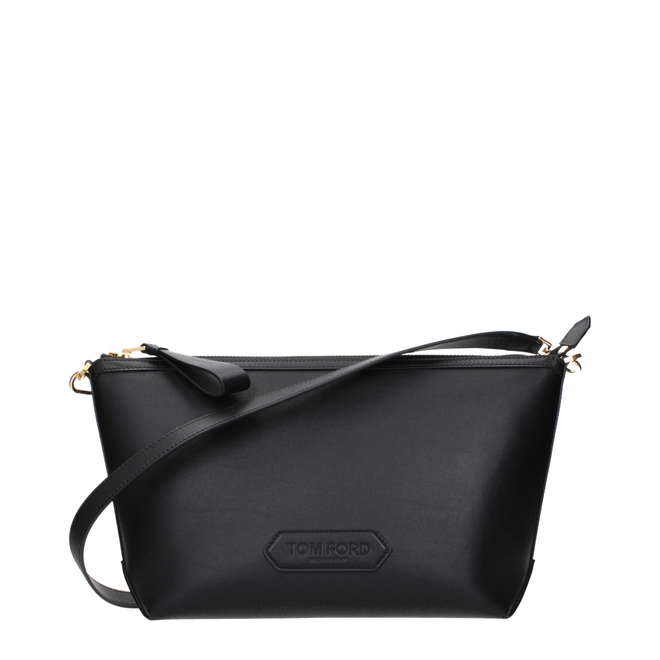 Tom Ford Black Leather Crossbody Men's Bag