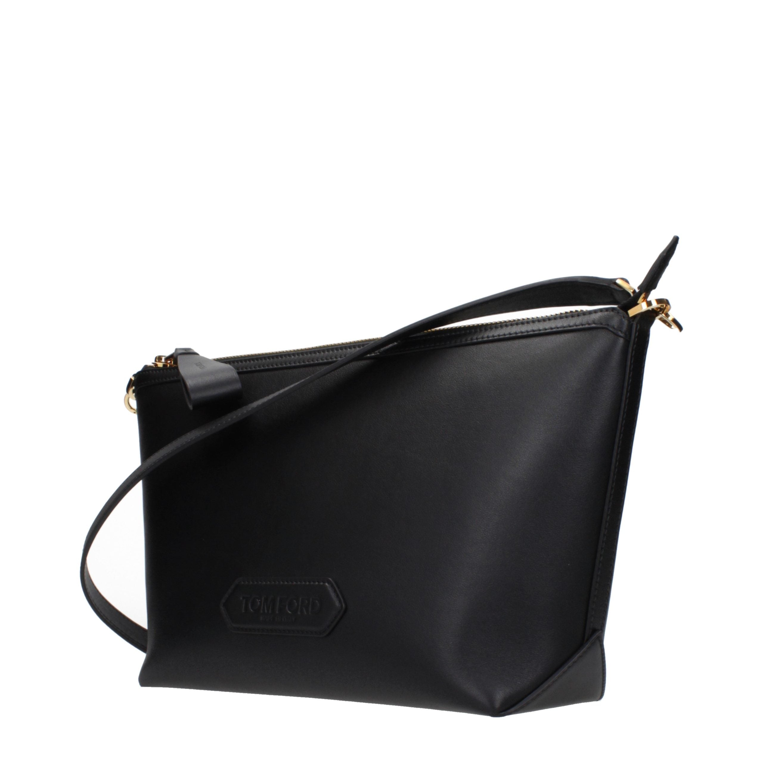 Tom Ford Black Leather Crossbody Men's Bag