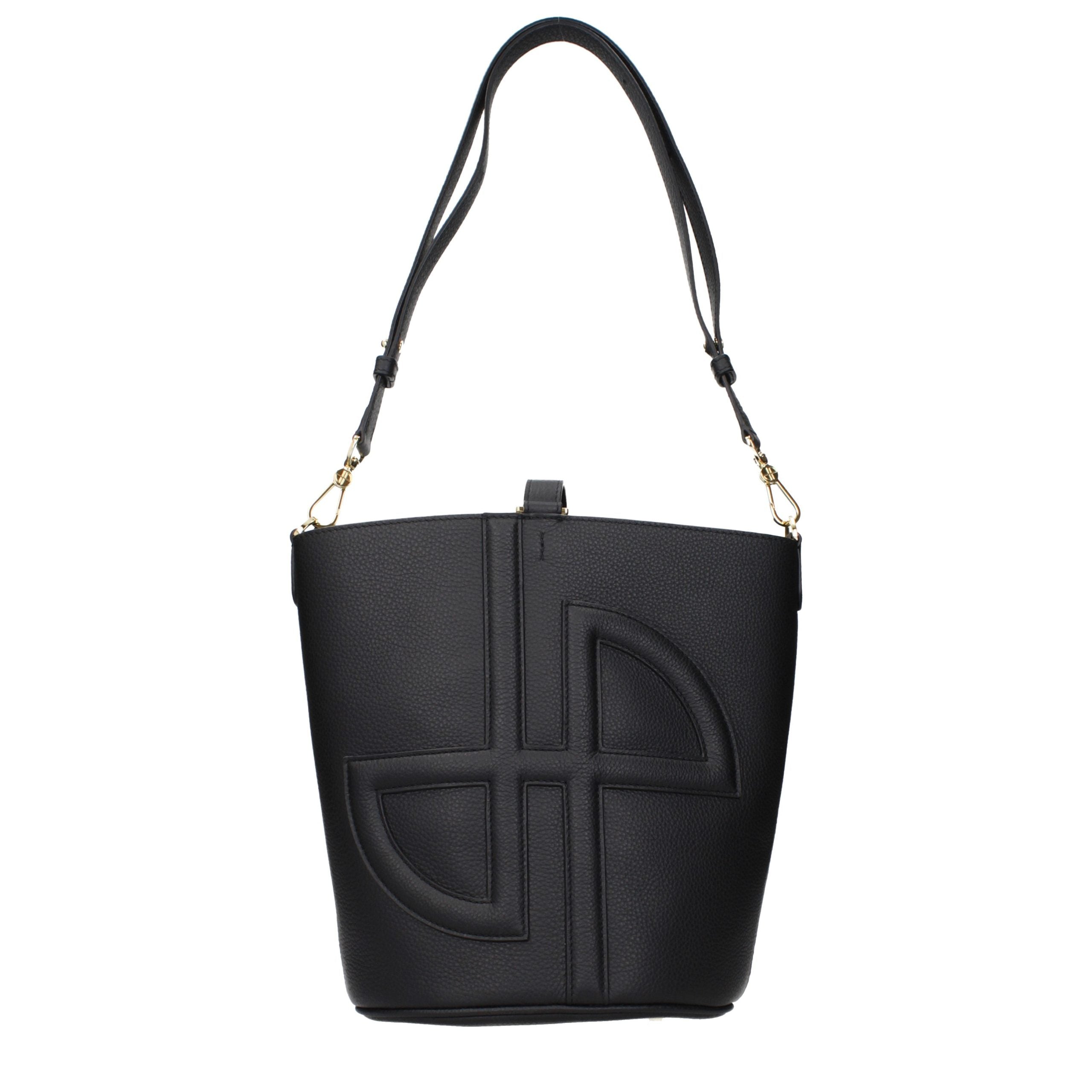 Patou Black Leather Crossbody Women's Bag