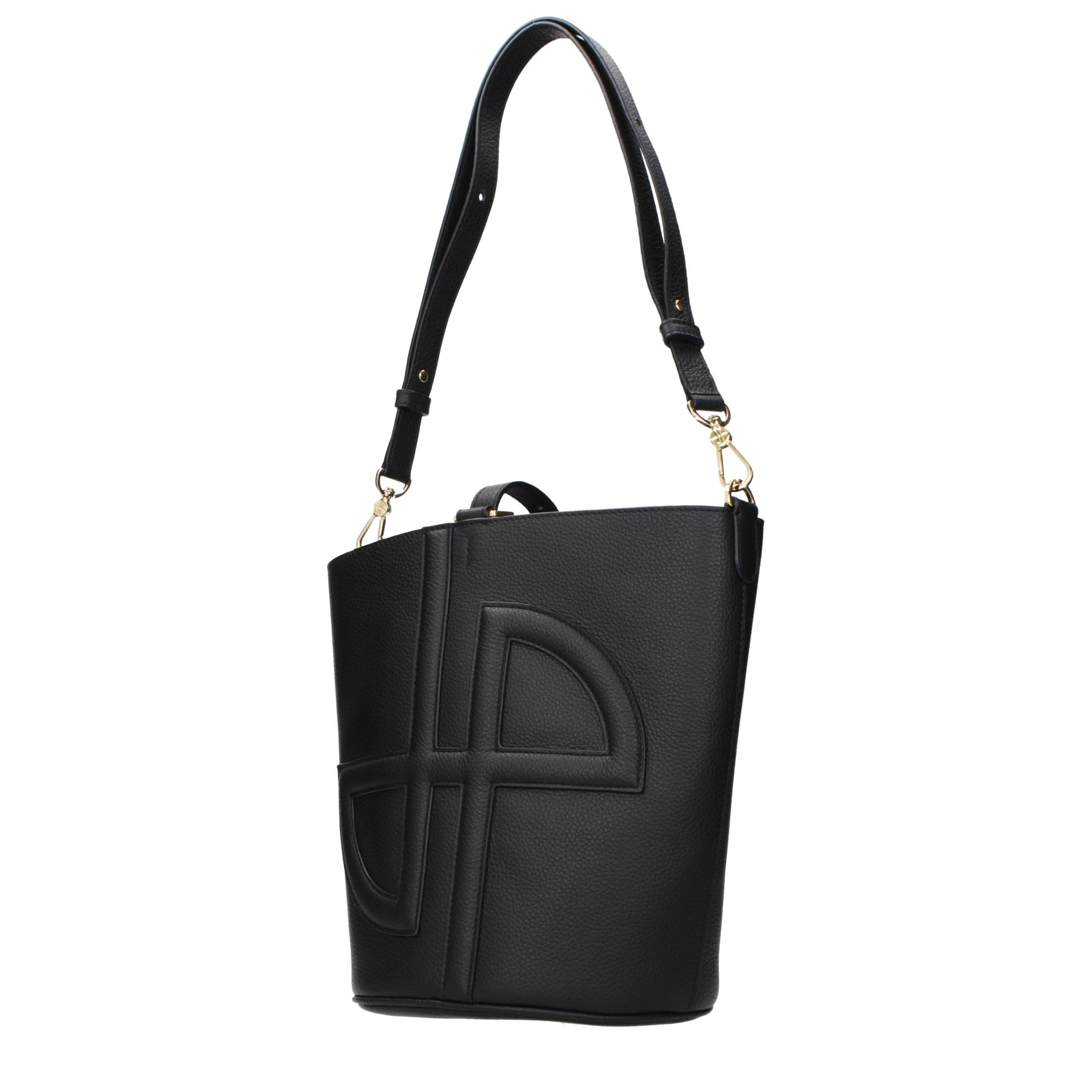 Patou Black Leather Crossbody Women's Bag