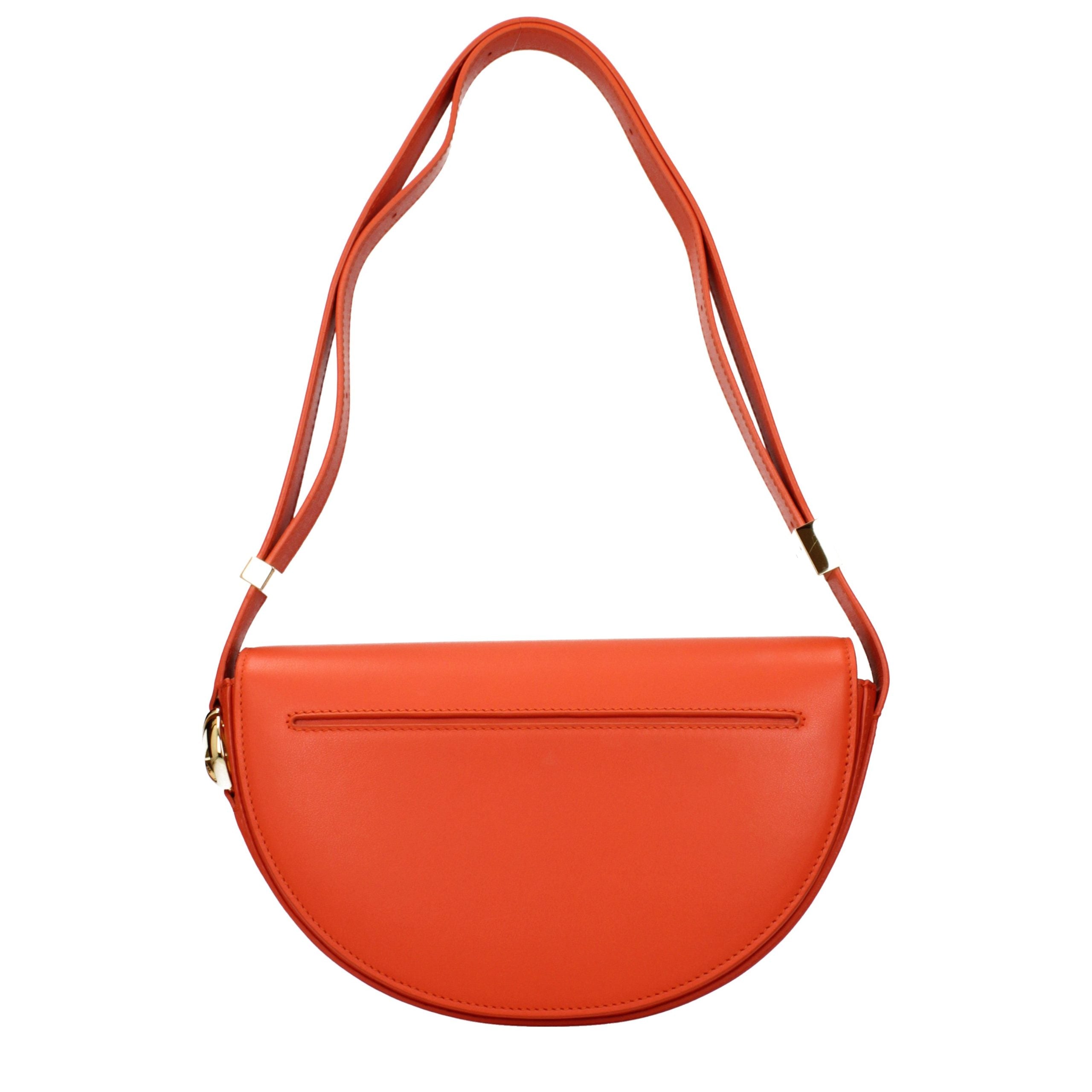 Patou Orange Leather Shoulder Women's Bag